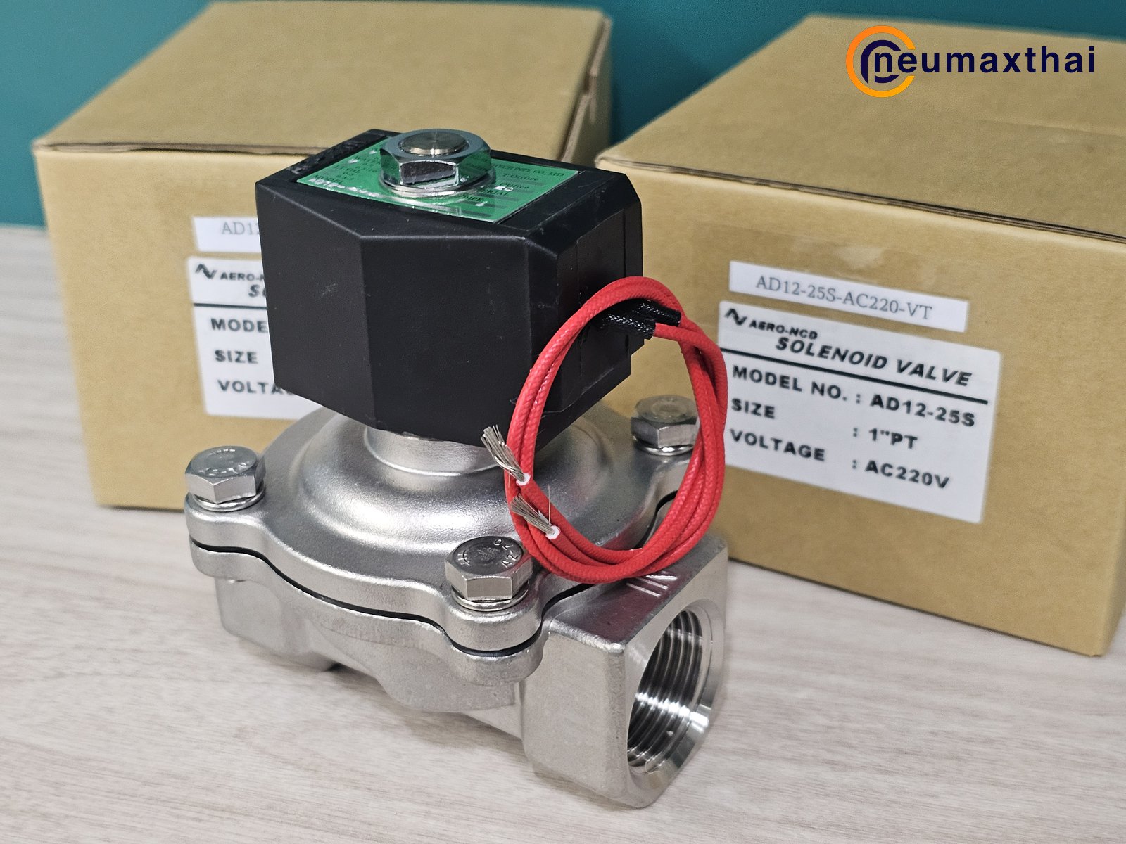 AD12-25S-VT-AC220 2/2 SS SOLENOID VALVE 1" ,220VAC , "AERO-NCD"
