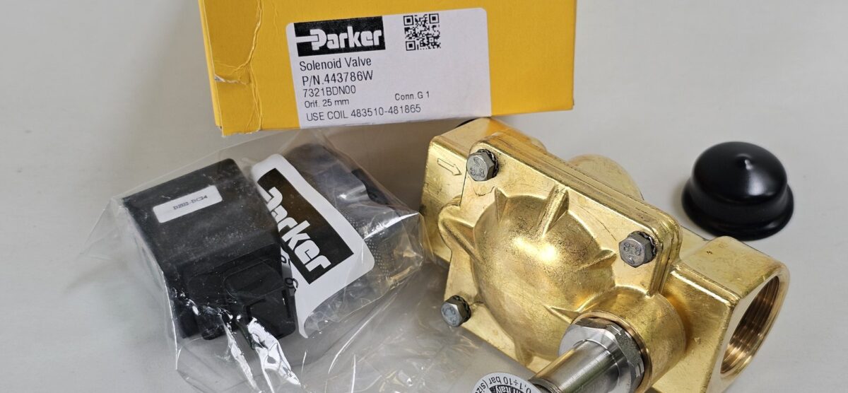ส่ง P-VE7321BDN00-5 2/2 SOLENOID VALVE 1″ , TYPE : NC ,DC24 “PARKER”