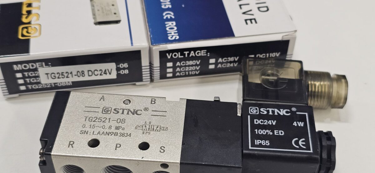 ส่ง TG2521-08-DC24 5/2 SOLENOID VALVE 1/4″, DC24V , “STNC”