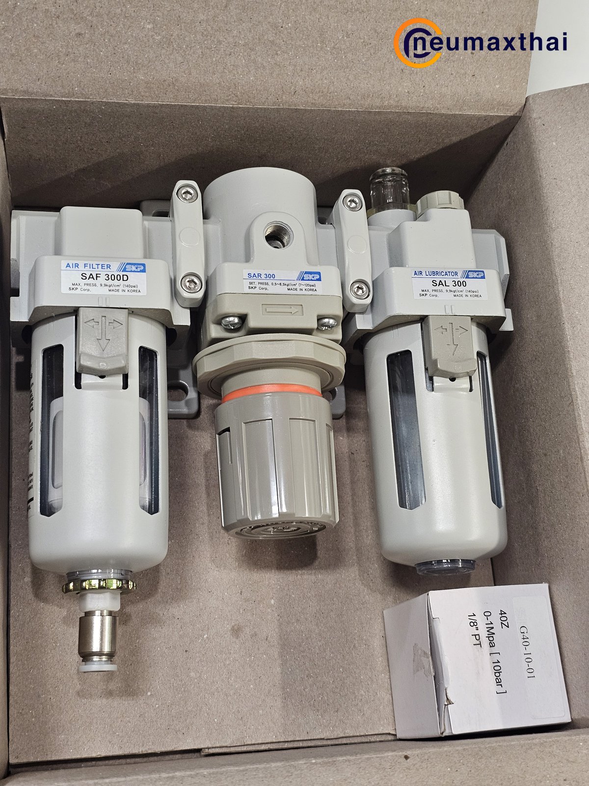SAU300-03BG F.R.L UNIT (3 UNITS) 3/8" ,MANUAL DRAIN , "SKP"