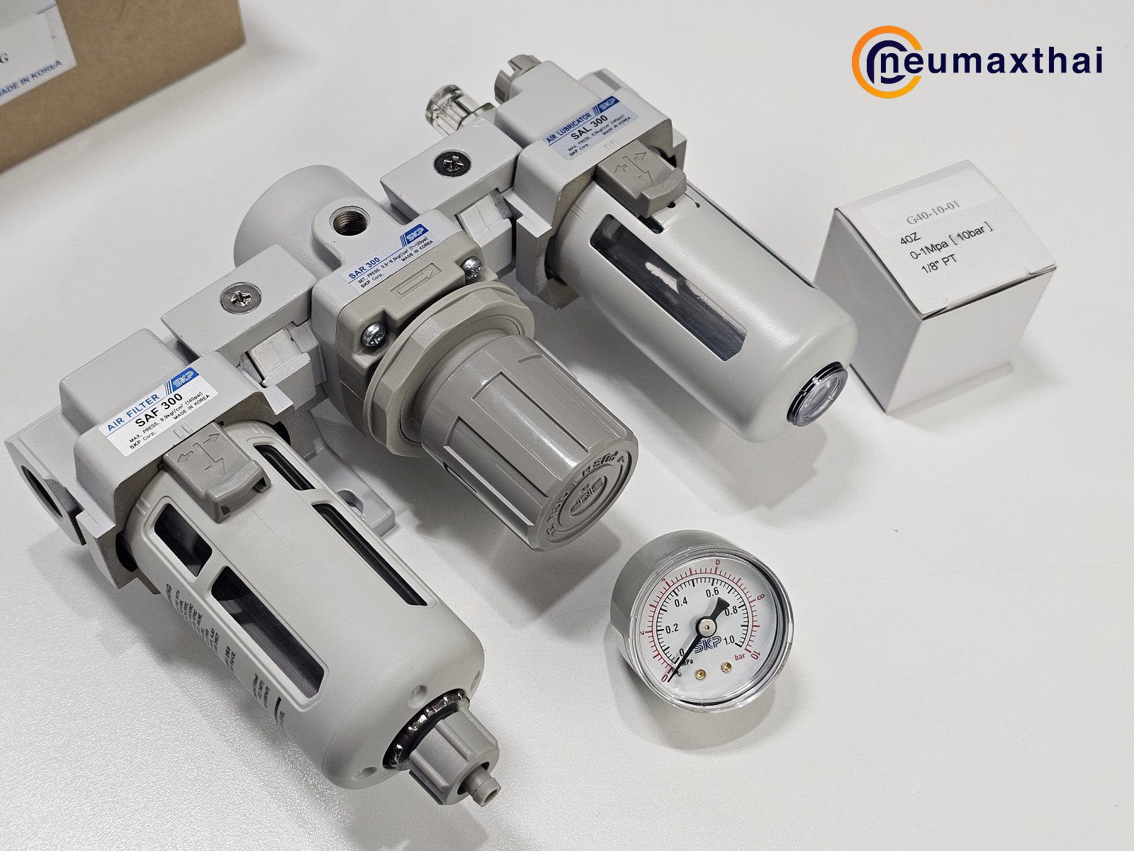 SAU300-03BG F.R.L UNIT (3 UNITS) 3/8" ,MANUAL DRAIN , "SKP"
