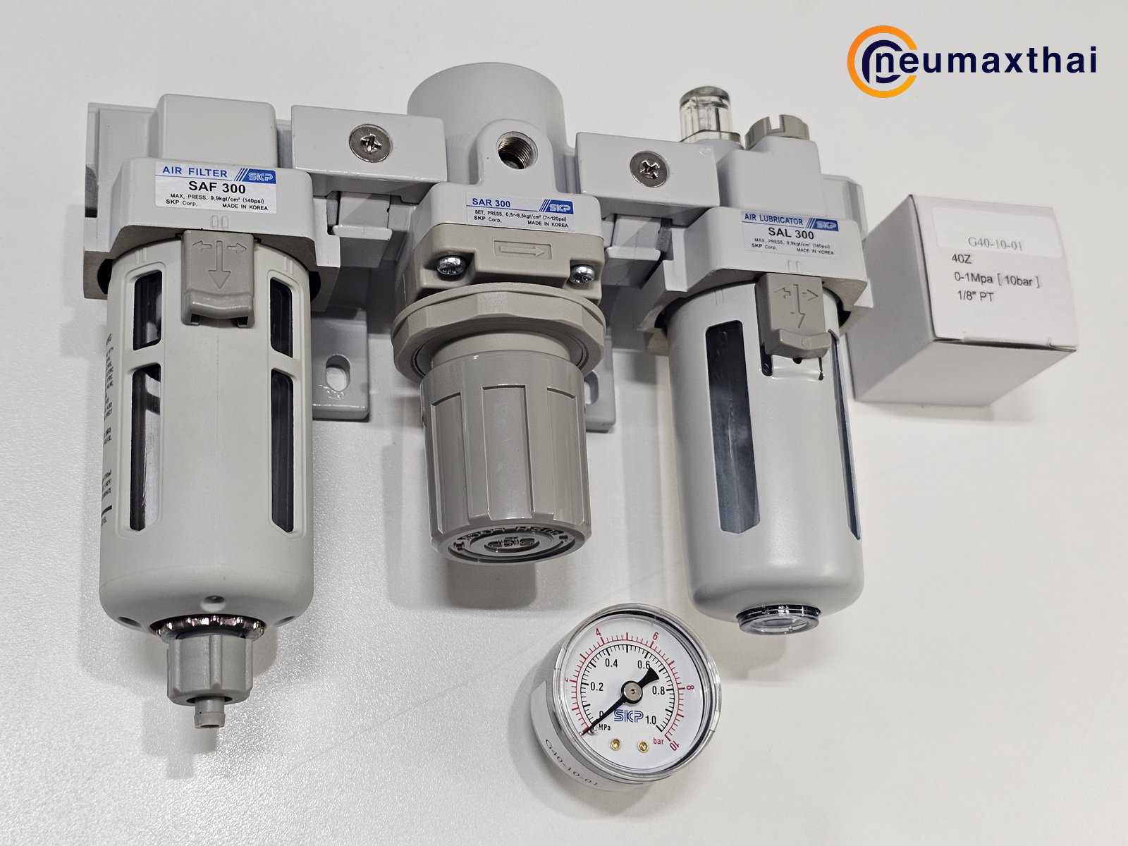 SAU300-03BG F.R.L UNIT (3 UNITS) 3/8" ,MANUAL DRAIN , "SKP"