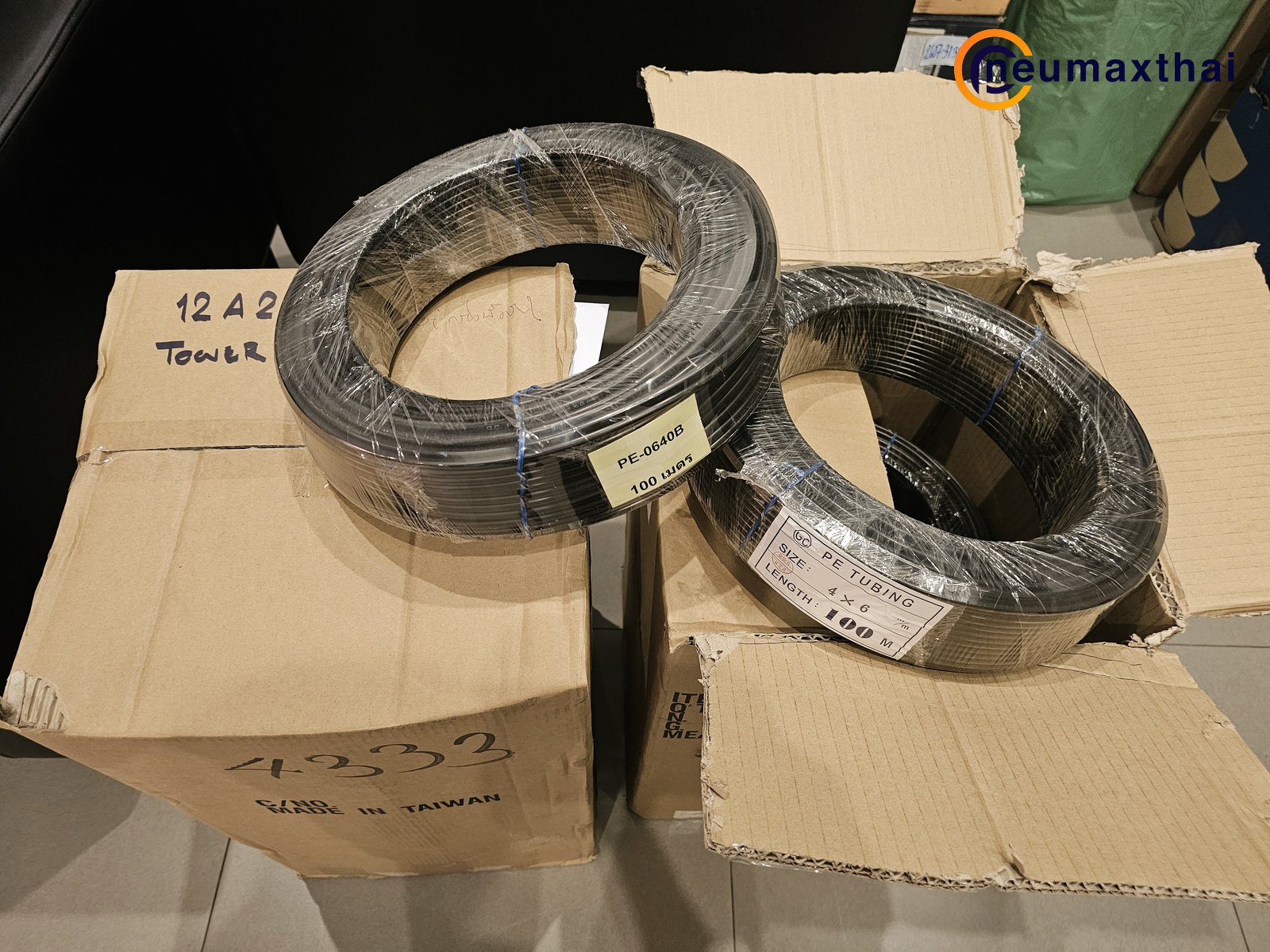 PE-0640B PE TUBE 6X4MM ,BLACK 100M/ROLL , "GC"