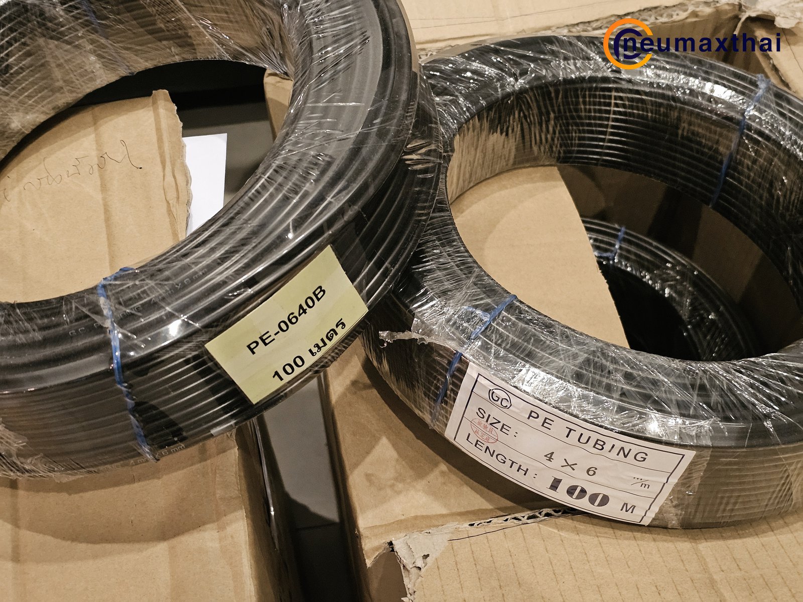 PE-0640B PE TUBE 6X4MM ,BLACK 100M/ROLL , "GC"
