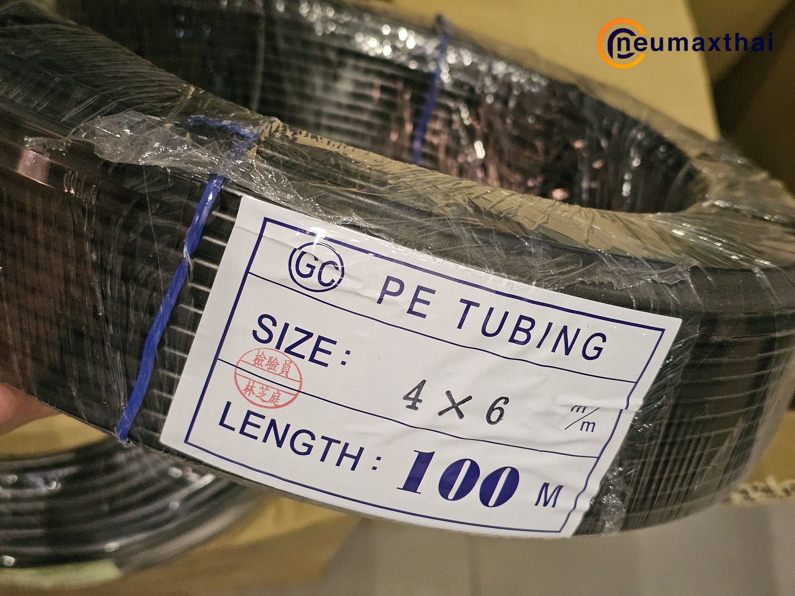 PE-0640B PE TUBE 6X4MM ,BLACK 100M/ROLL , "GC"