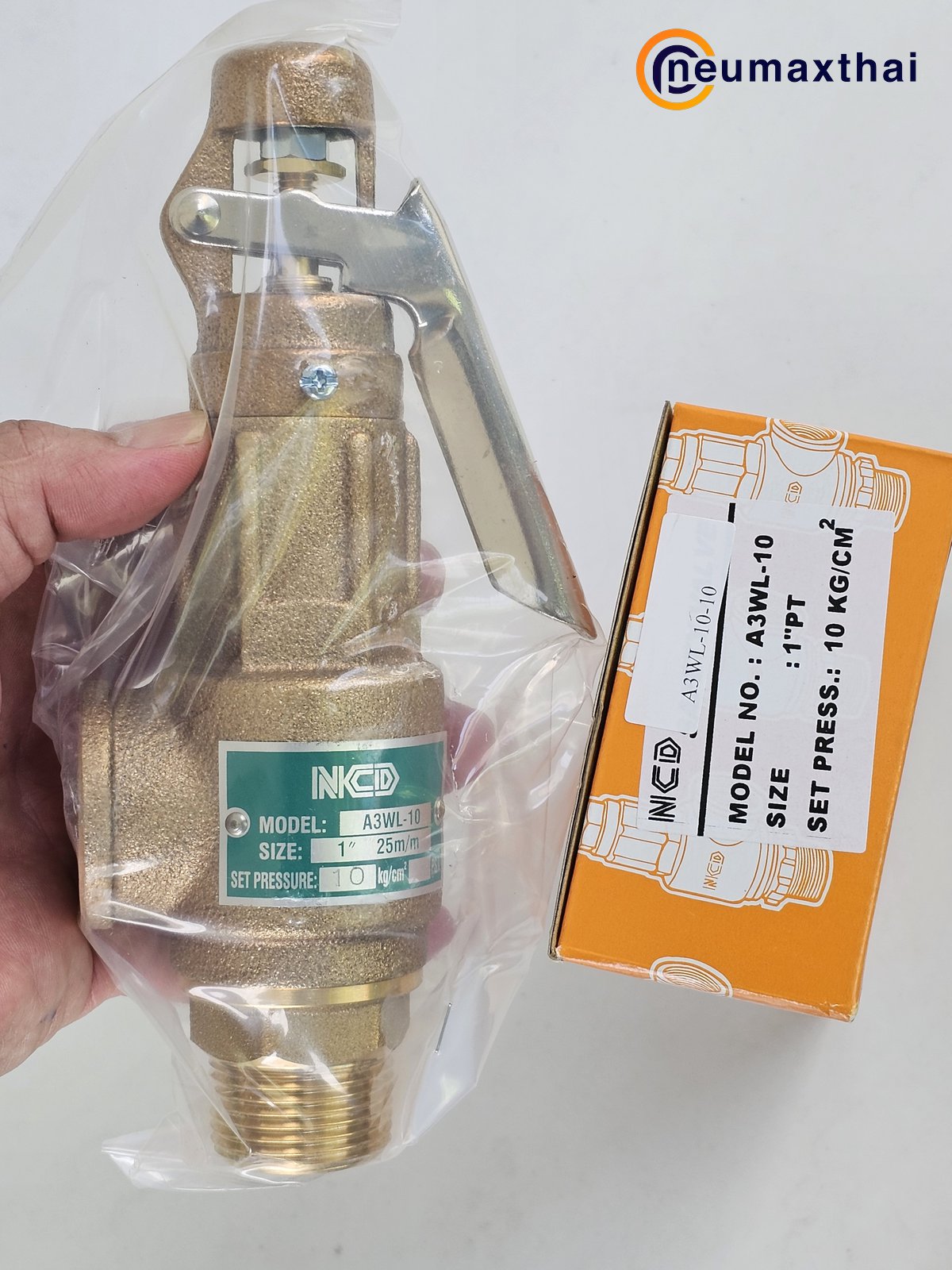 A3WL-10-10 SAFETY RELIEF VALVE 1" ,10 Kgf/cm2 , มีด้าม , "NCD"