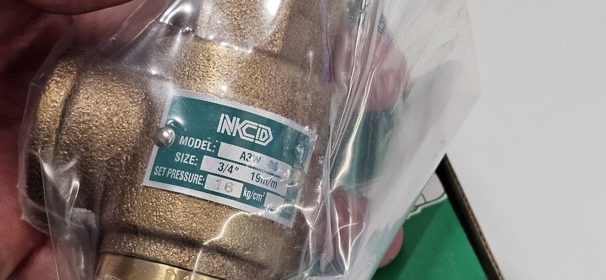 ส่ง A3W-06-16 SAFETY RELIEF VALVE 3/4″ , 16Kgf/cm2 ,ไม่มีด้าม , “NCD”