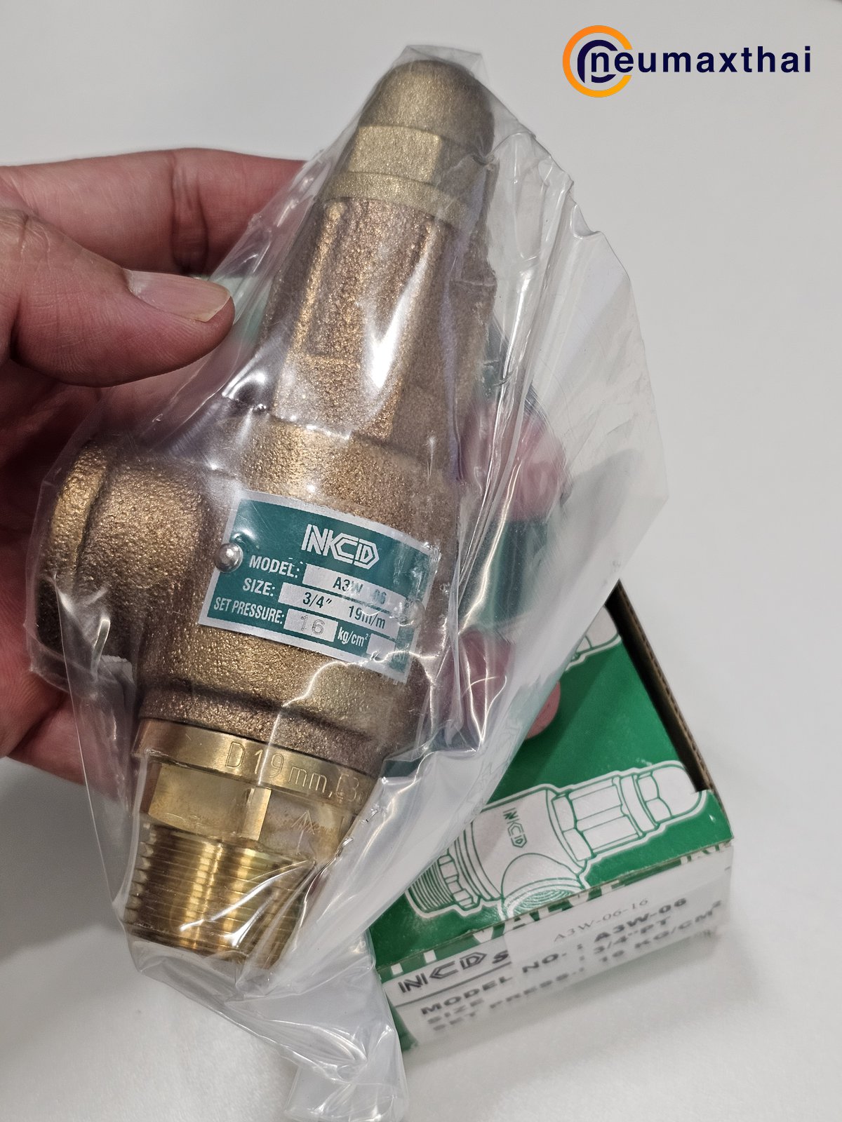 A3W-06-16 SAFETY RELIEF VALVE 3/4" , 16Kgf/cm2 ,ไม่มีด้าม , "NCD"