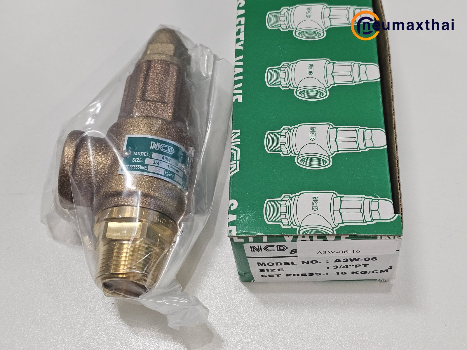 A3W-06-16 SAFETY RELIEF VALVE 3/4" , 16Kgf/cm2 ,ไม่มีด้าม , "NCD"