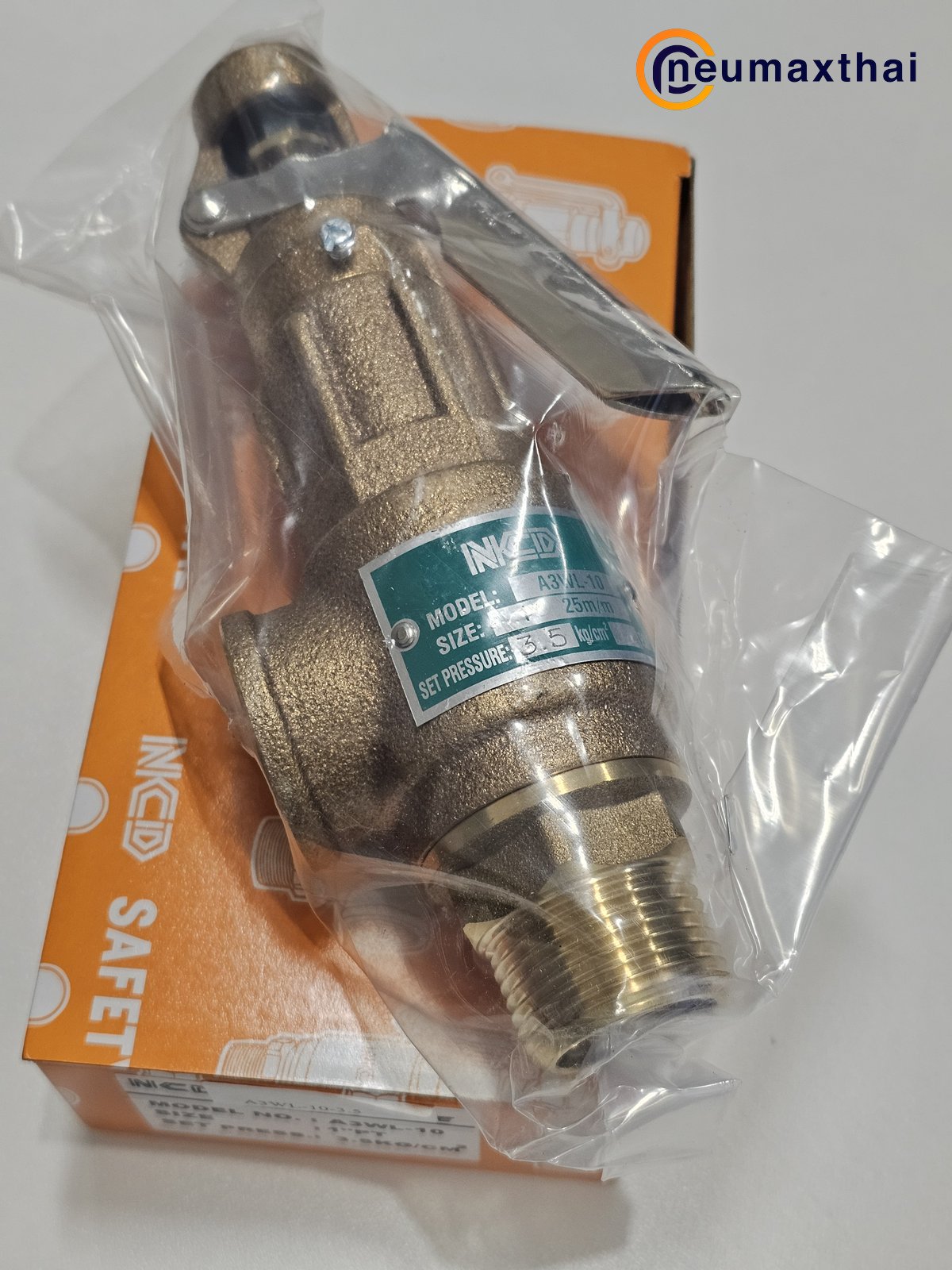 A3WL-10-3.5 SAFETY VALVE 1" , 3.5Kgf/cm2, มีด้าม ,"NCD"
