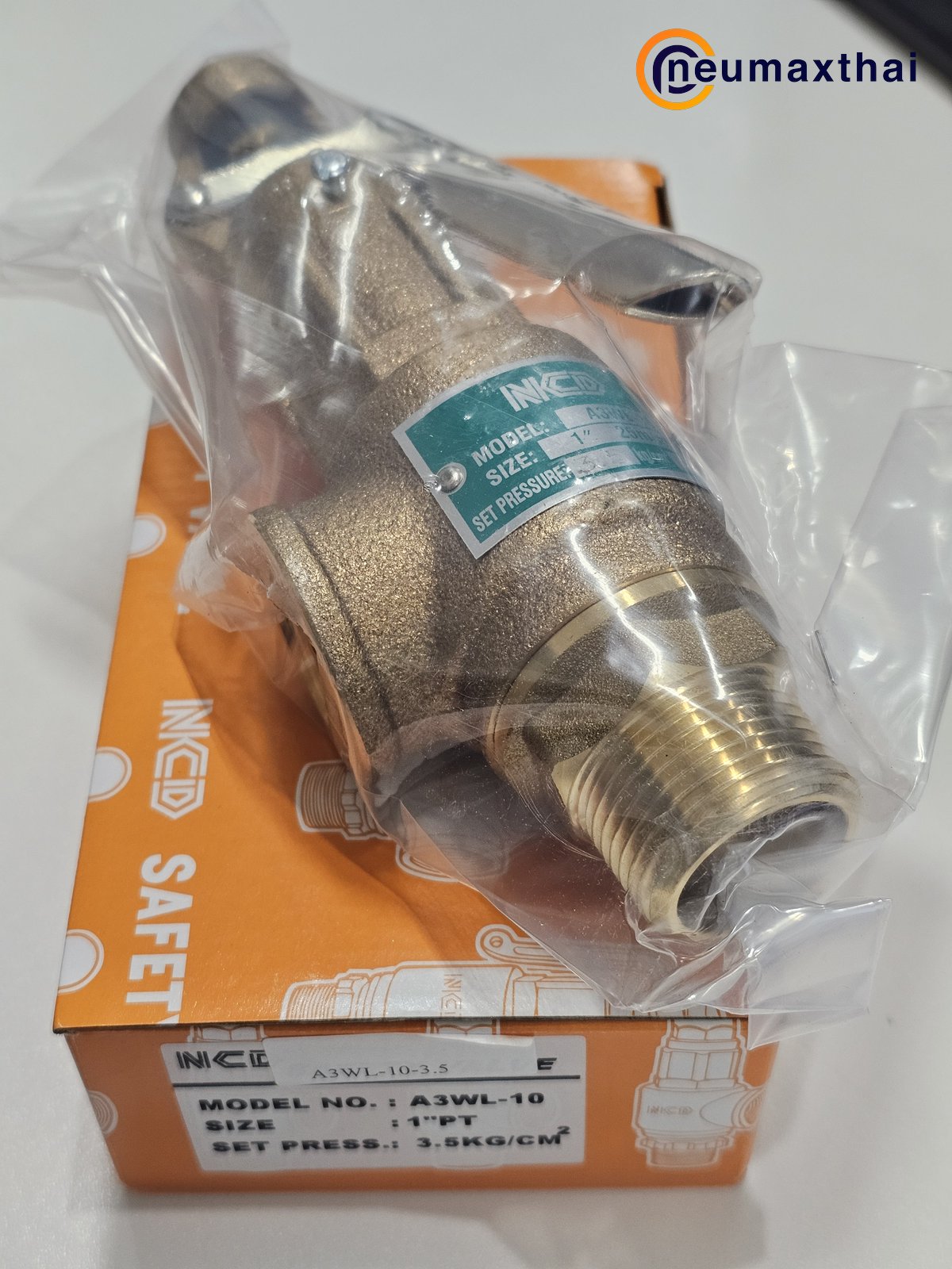 A3WL-10-3.5 SAFETY VALVE 1" , 3.5Kgf/cm2, มีด้าม ,"NCD"
