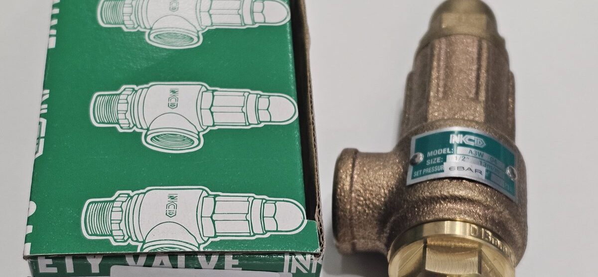 ส่ง A3W-04-10 SAFETY RELIEF VALVE 1/2″ , SET 6BAR, ไม่มีด้าม “NCD”