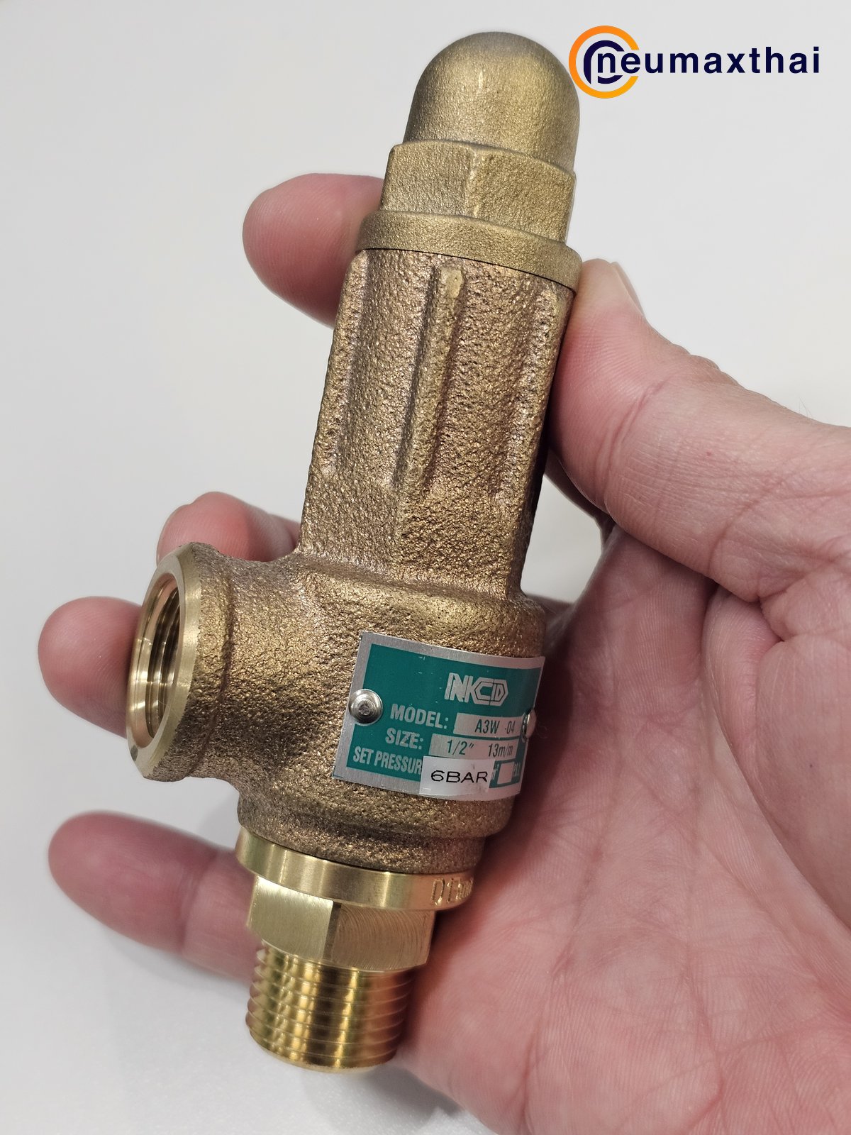 A3W-04-10 SAFETY RELIEF VALVE 1/2" , SET 6BAR, ไม่มีด้าม "NCD"