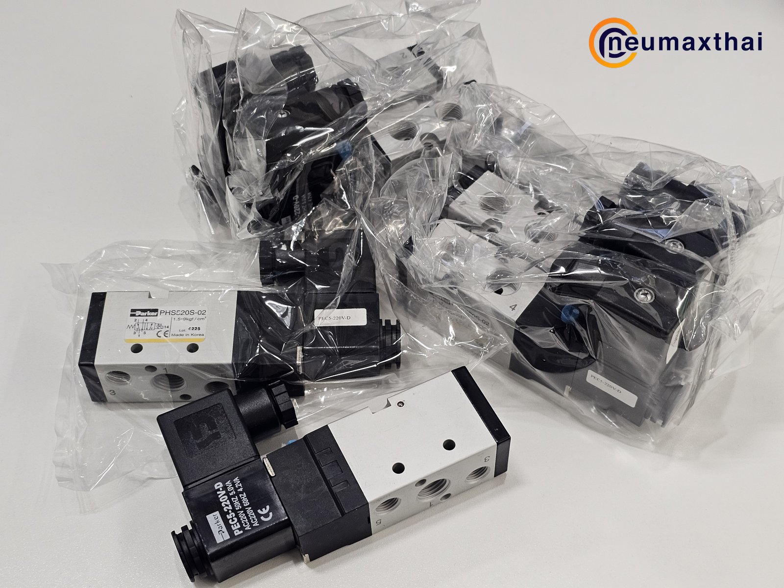 PHS520S-02-220V-D 5/2 SOLENOID VALVE 1/4" , AC220V "PARKER"