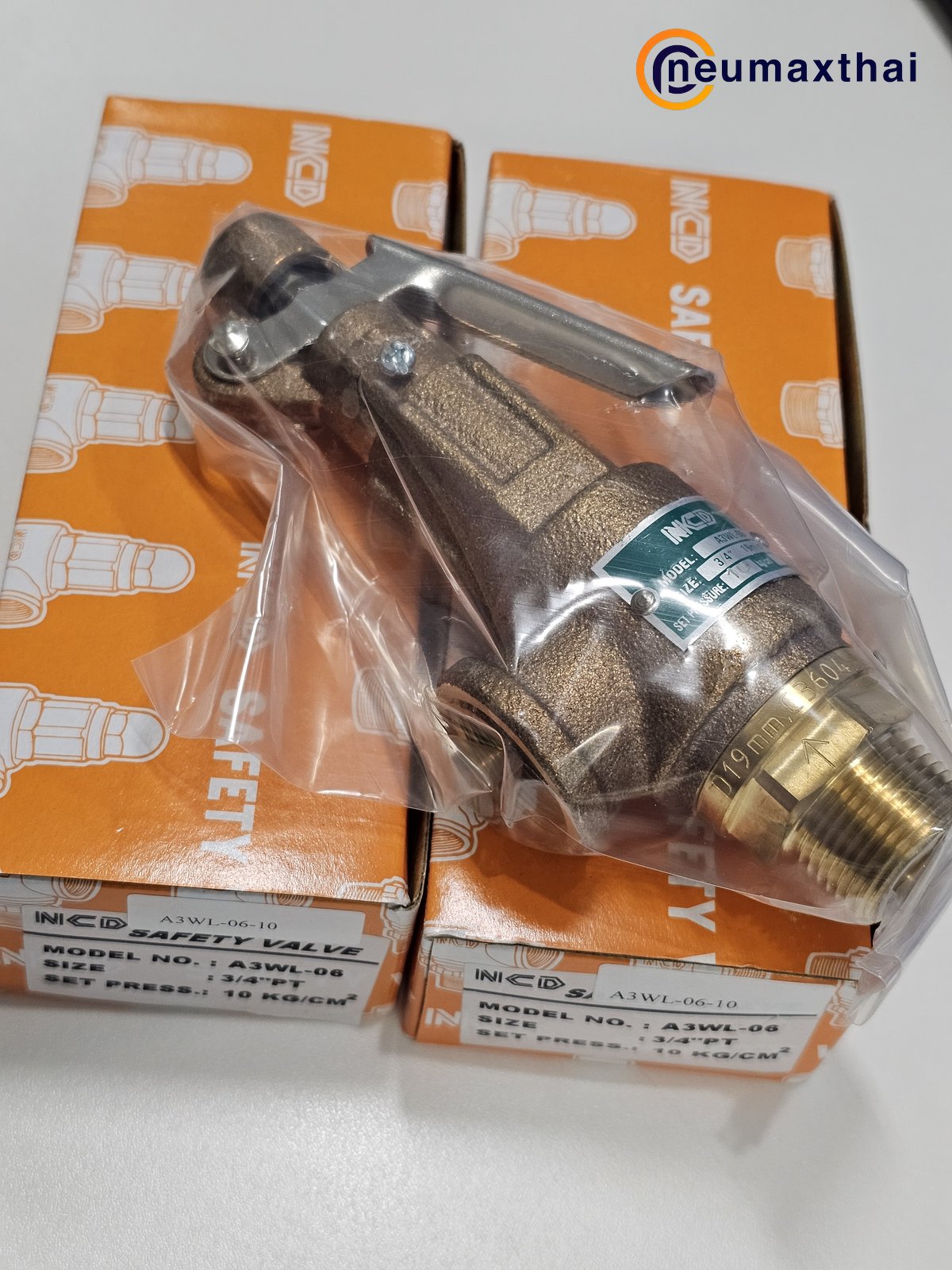 A3WL-06-10 SAFETY VALVE 3/4" ,10Kgf/cm2, มีด้าม ,"NCD"
