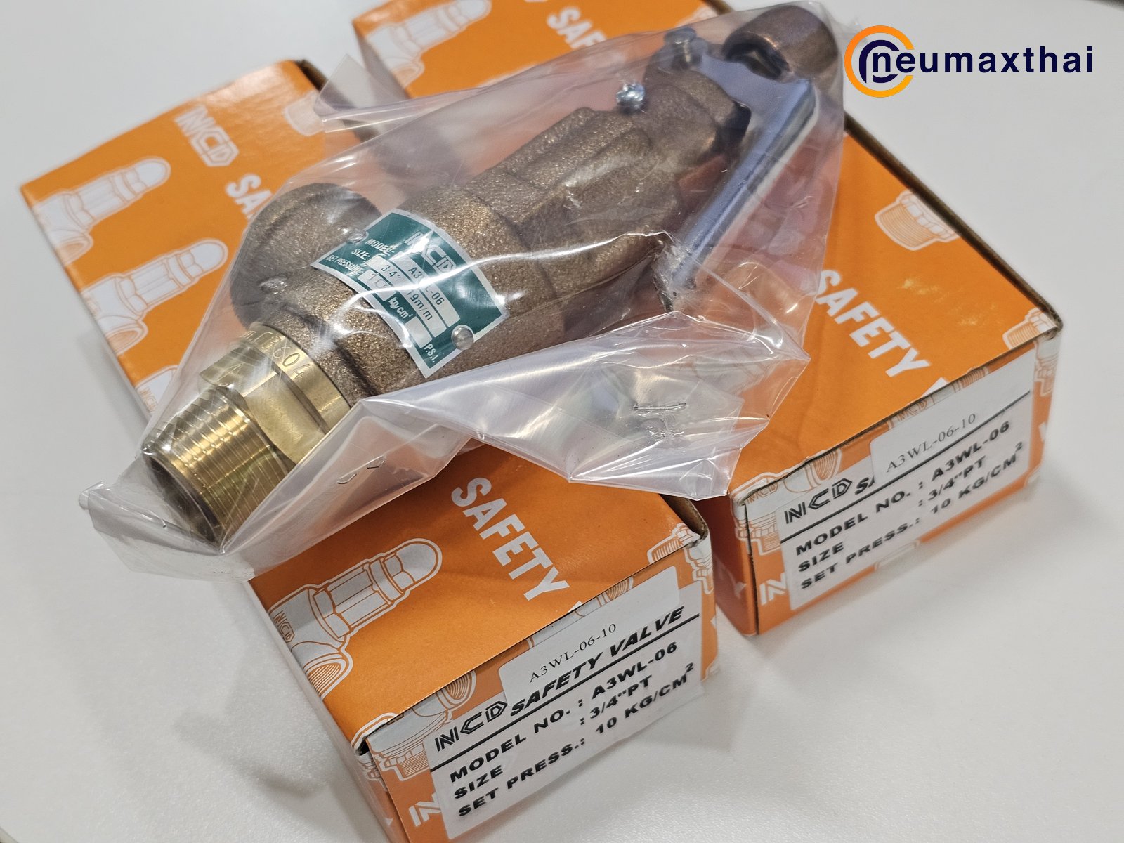 A3WL-06-10 SAFETY VALVE 3/4" ,10Kgf/cm2, มีด้าม ,"NCD"