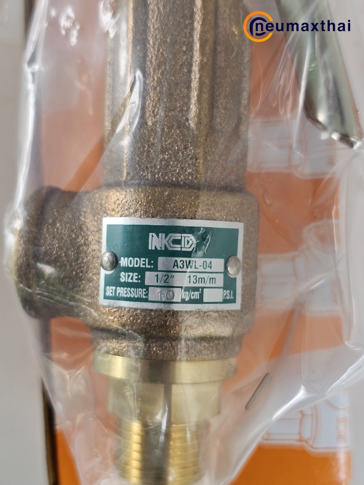 A3WL-04-10 SAFETY VALVE 1/2"  10Kgf/cm2, มีด้าม ,"NCD"