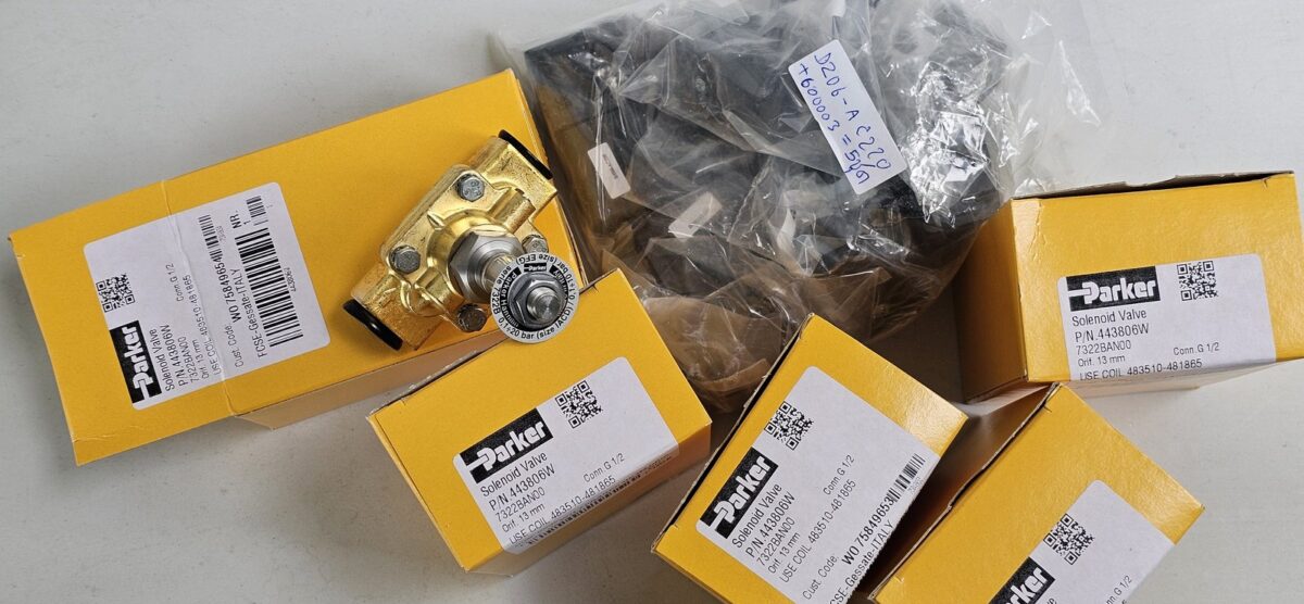 ส่ง P-VE7322BAN00-2 2/2 SOLENOID VALVE 1/2″ TYPE:NO, AC220V “PARKER”