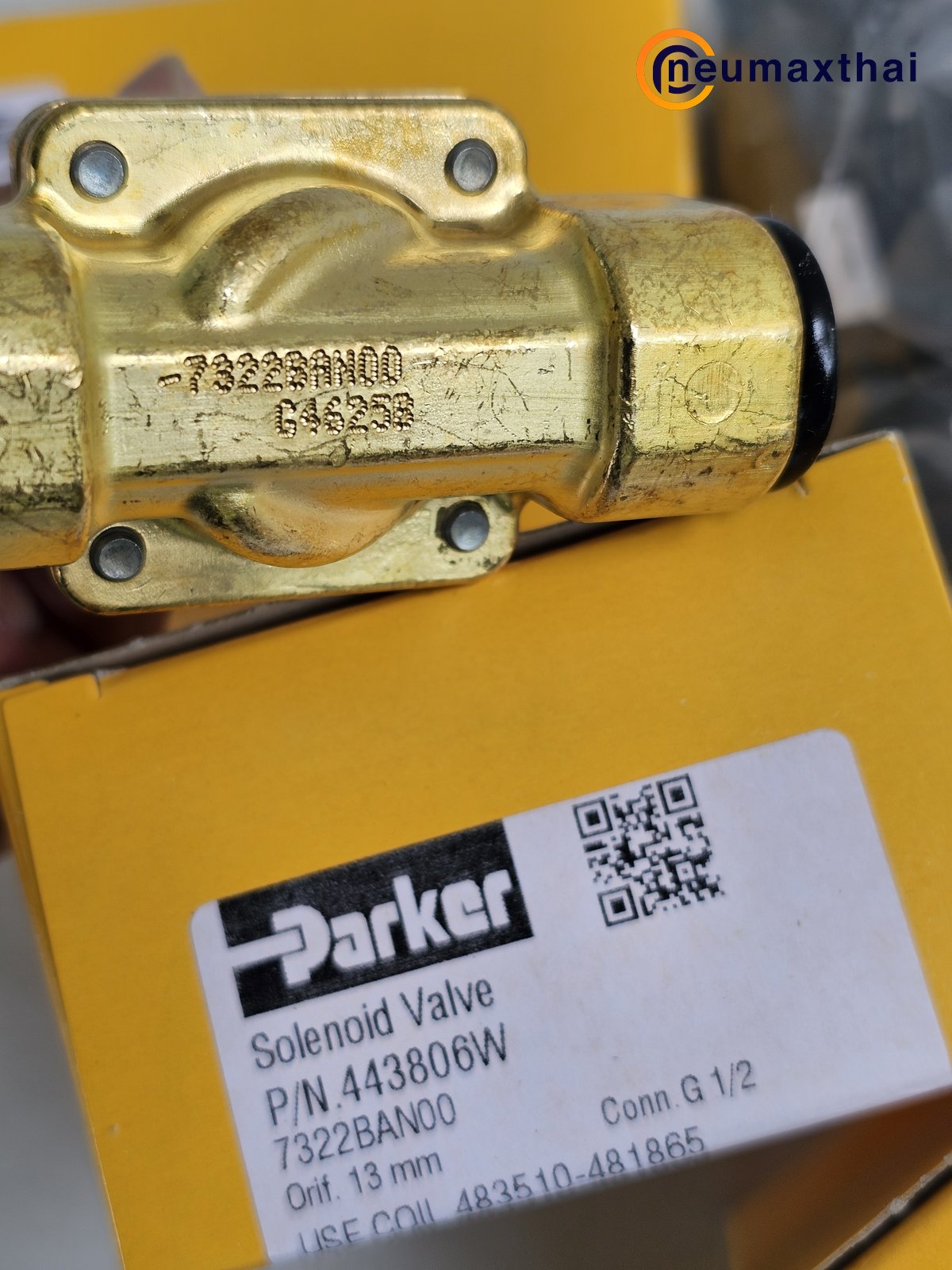 P-VE7322BAN00-2 2/2 SOLENOID VALVE 1/2" TYPE:NO, AC220V "PARKER"
