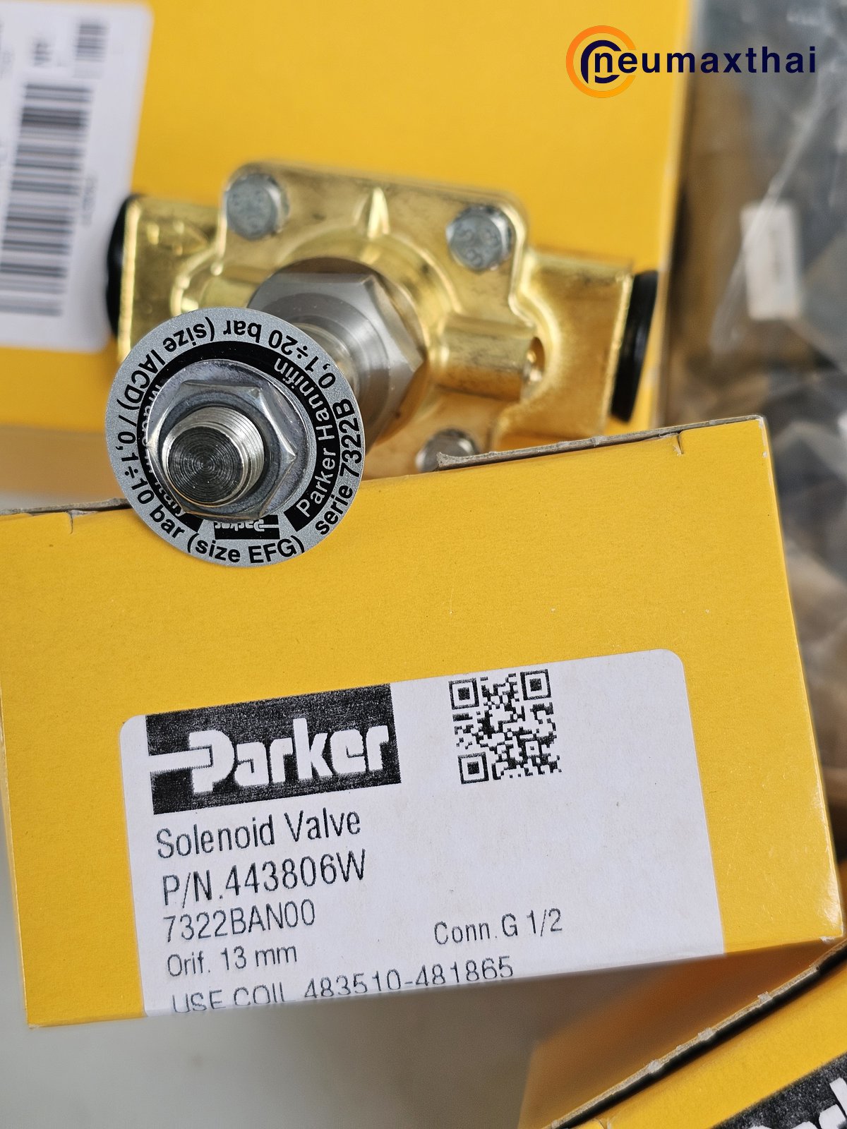 P-VE7322BAN00-2 2/2 SOLENOID VALVE 1/2" TYPE:NO, AC220V "PARKER"