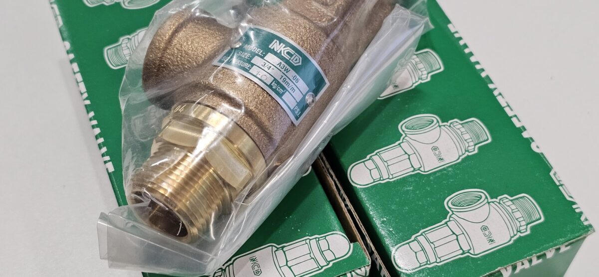 ส่ง A3W-06-10 SAFETY RELIEF VALVE 3/4″ , 10Kgf/cm2 ,ไม่มีด้าม , “NCD”