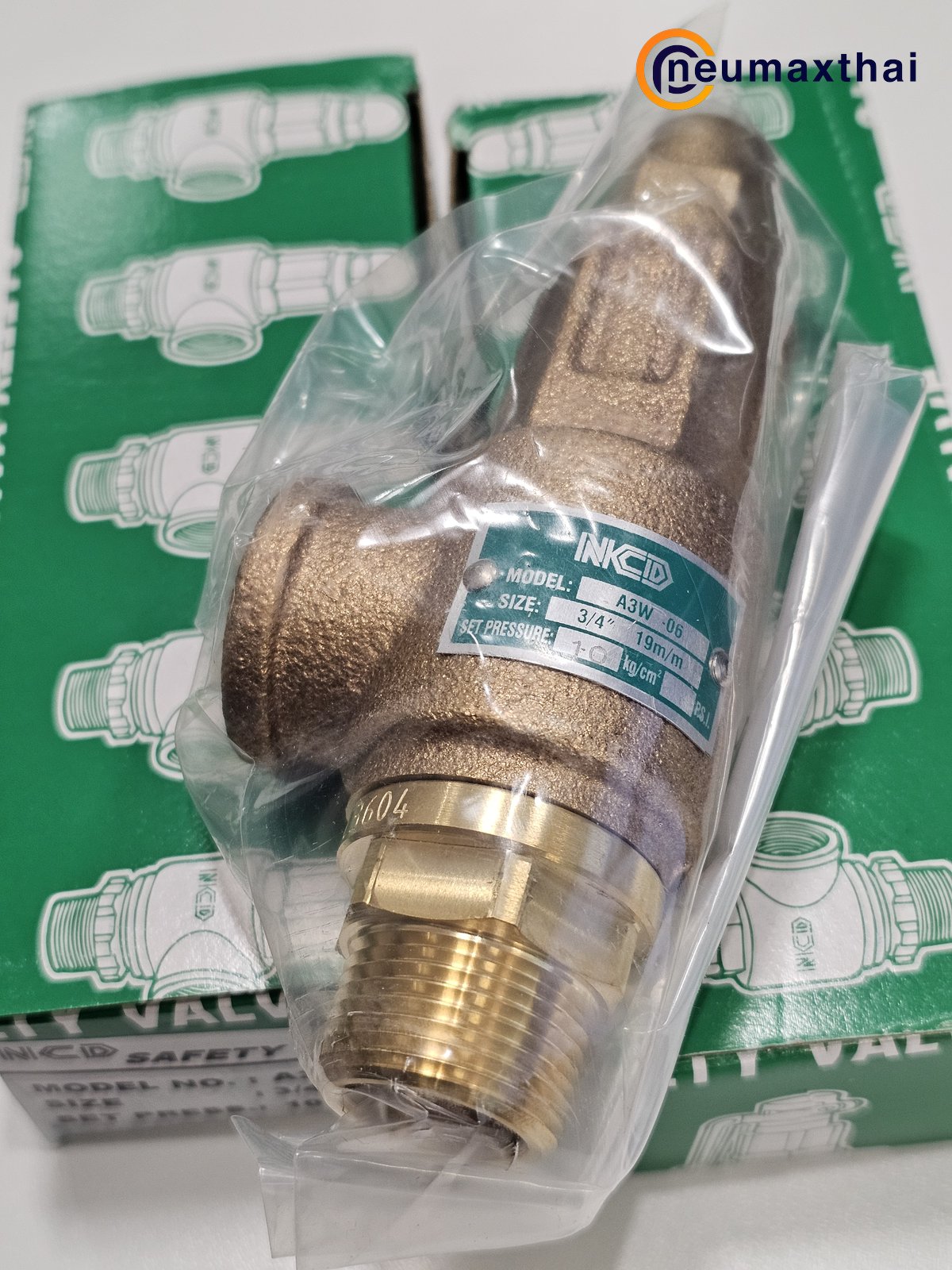 A3W-06-10 SAFETY RELIEF VALVE 3/4" , 10Kgf/cm2 ,ไม่มีด้าม , "NCD"
