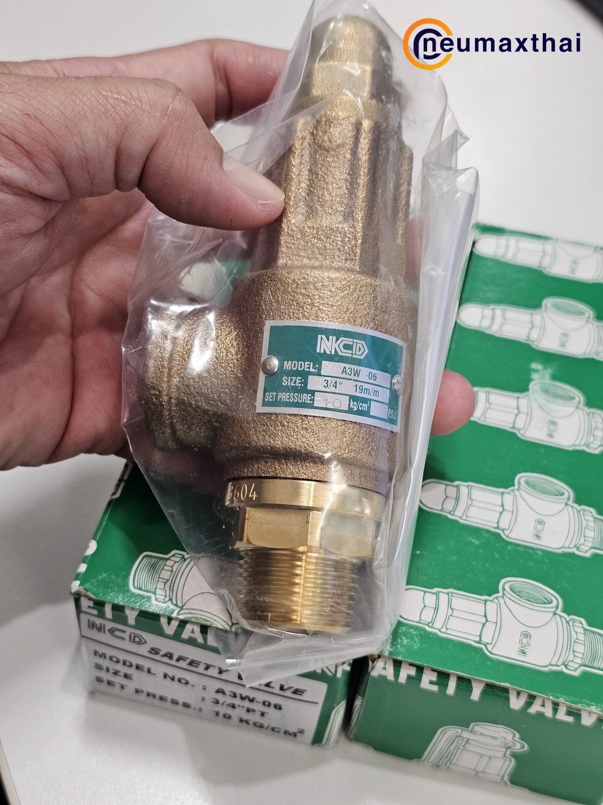 A3W-06-10 SAFETY RELIEF VALVE 3/4" , 10Kgf/cm2 ,ไม่มีด้าม , "NCD"