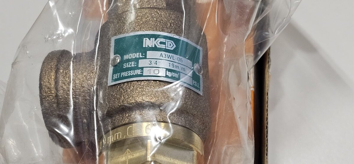 ส่ง A3WL-06-10 SAFETY VALVE 3/4″ ,10Kgf/cm2, มีด้าม ,”NCD”