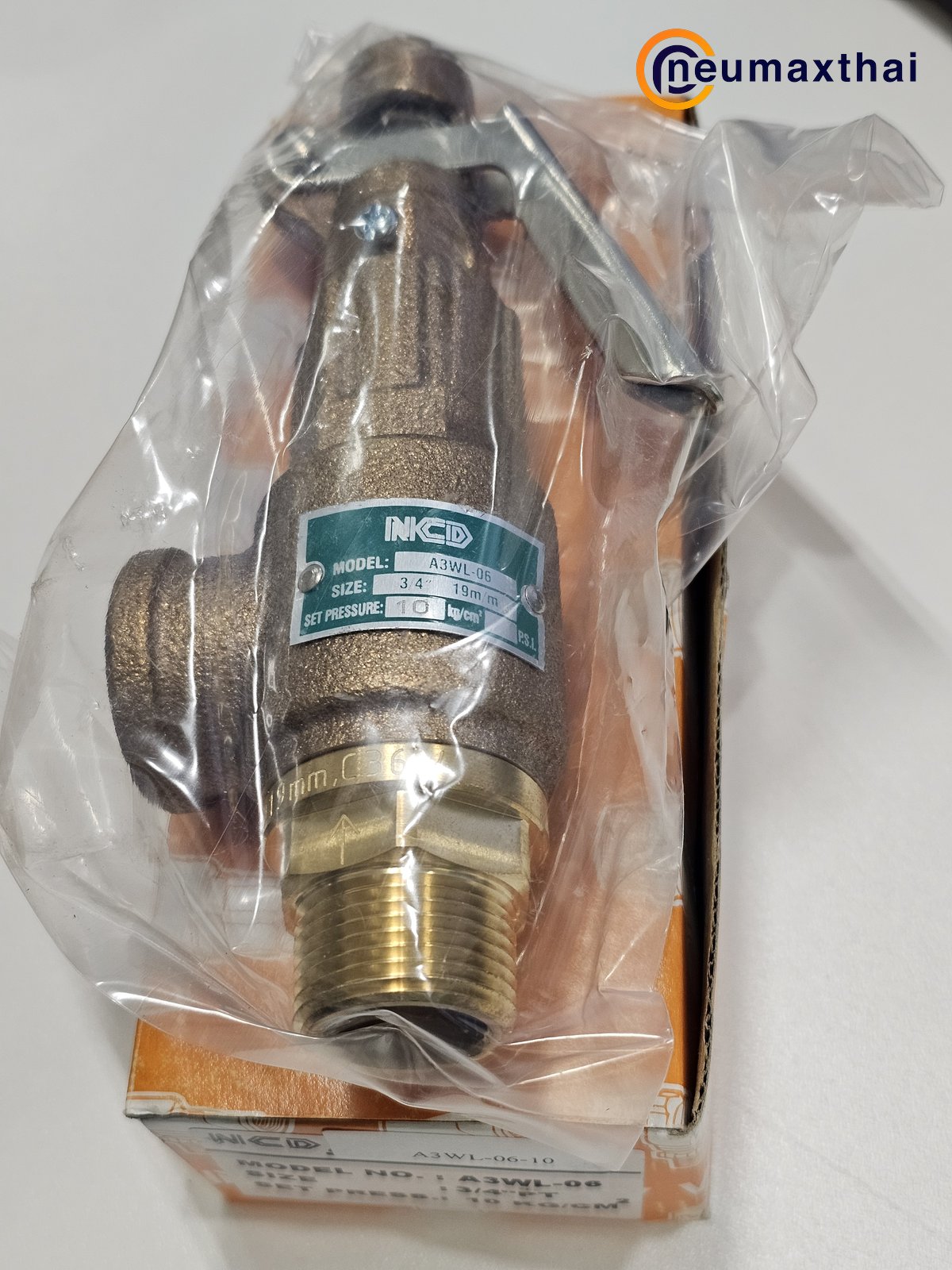 A3WL-06-10 SAFETY VALVE 3/4" ,10Kgf/cm2, มีด้าม ,"NCD"