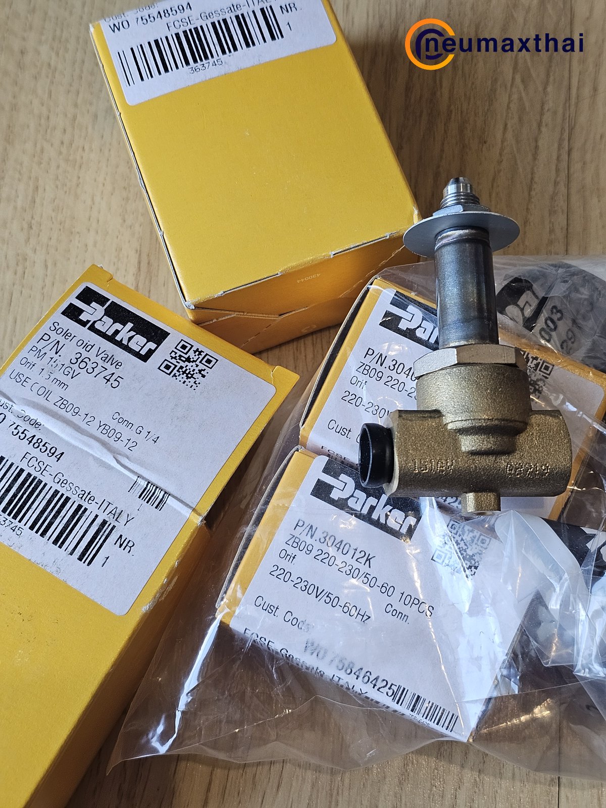 P-VE151GV-2  2/2 SOLENOID VALVE 1/4" , TYPE :NO , AC220V "PARKER"