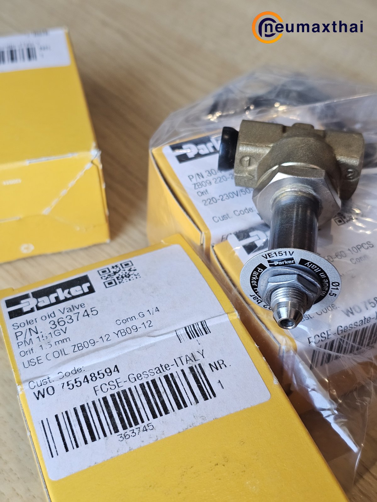 P-VE151GV-2  2/2 SOLENOID VALVE 1/4" , TYPE :NO , AC220V "PARKER"