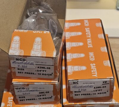 ส่ง A3WL-04-10-8BAR SAFETY RELIEF VALVE 1/2″ ,SET 8 BAR , มีด้าม , “NCD”