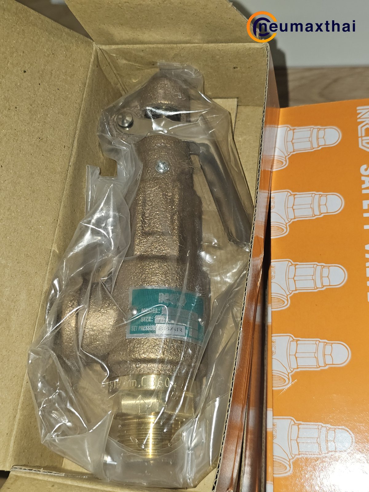A3WL-06-10-8BAR SAFETY RELIEF VALVE 3/4" ,SET 8 BAR , มีด้าม , "NCD"