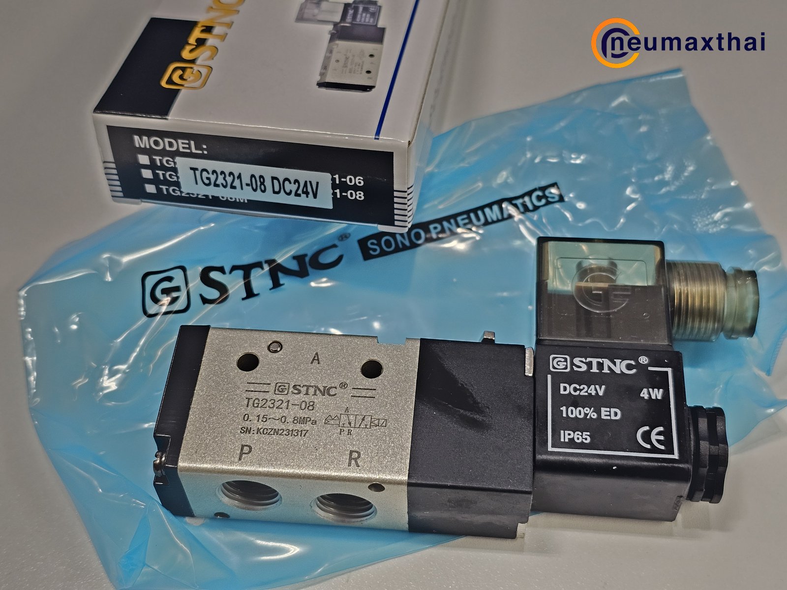 TG2321-08-DC24 3/2 SOLENOID VALVE 1/4" ,DC24V , "STNC"