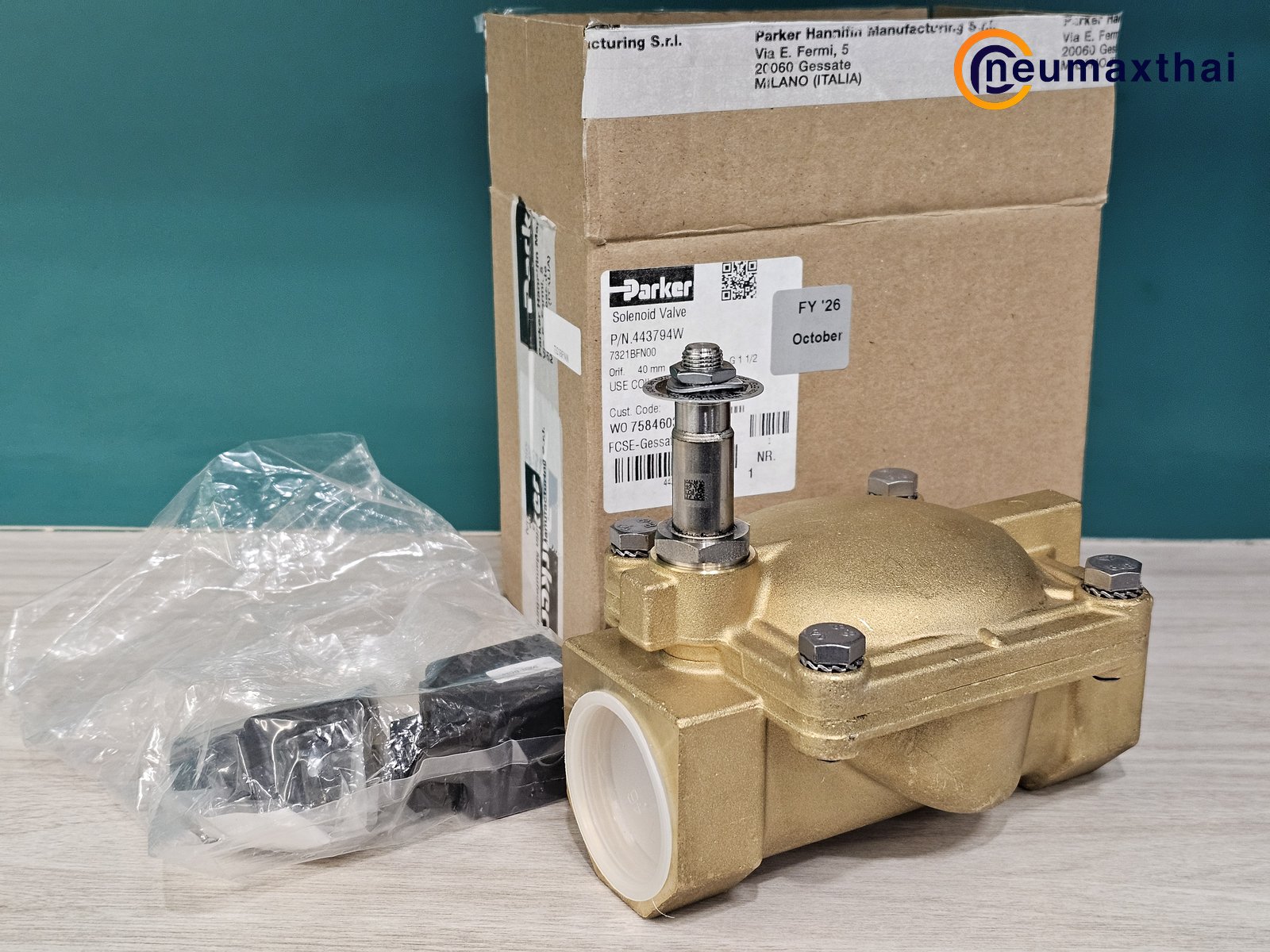 P-VE7321BFN00-5 2/2 SOLENOID VALVE 1.1/2" ,24VDC, TYPE :NC , "PARKER"