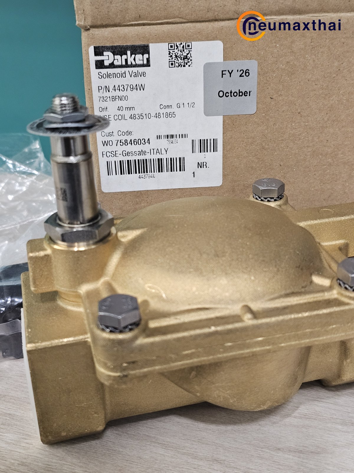 P-VE7321BFN00-5 2/2 SOLENOID VALVE 1.1/2" ,24VDC, TYPE :NC , "PARKER"