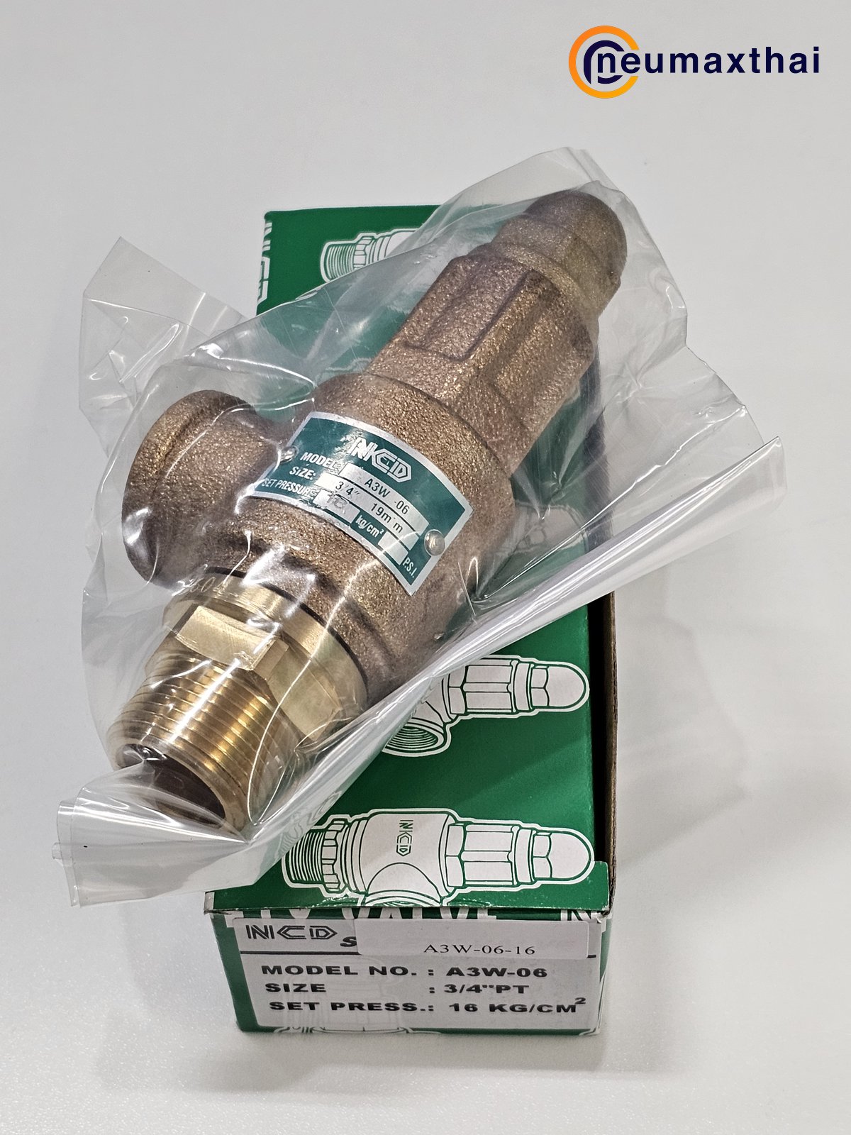 A3W-06-16 SAFETY RELIEF VALVE 3/4" , 16Kgf/cm2 ,ไม่มีด้าม , "NCD"
