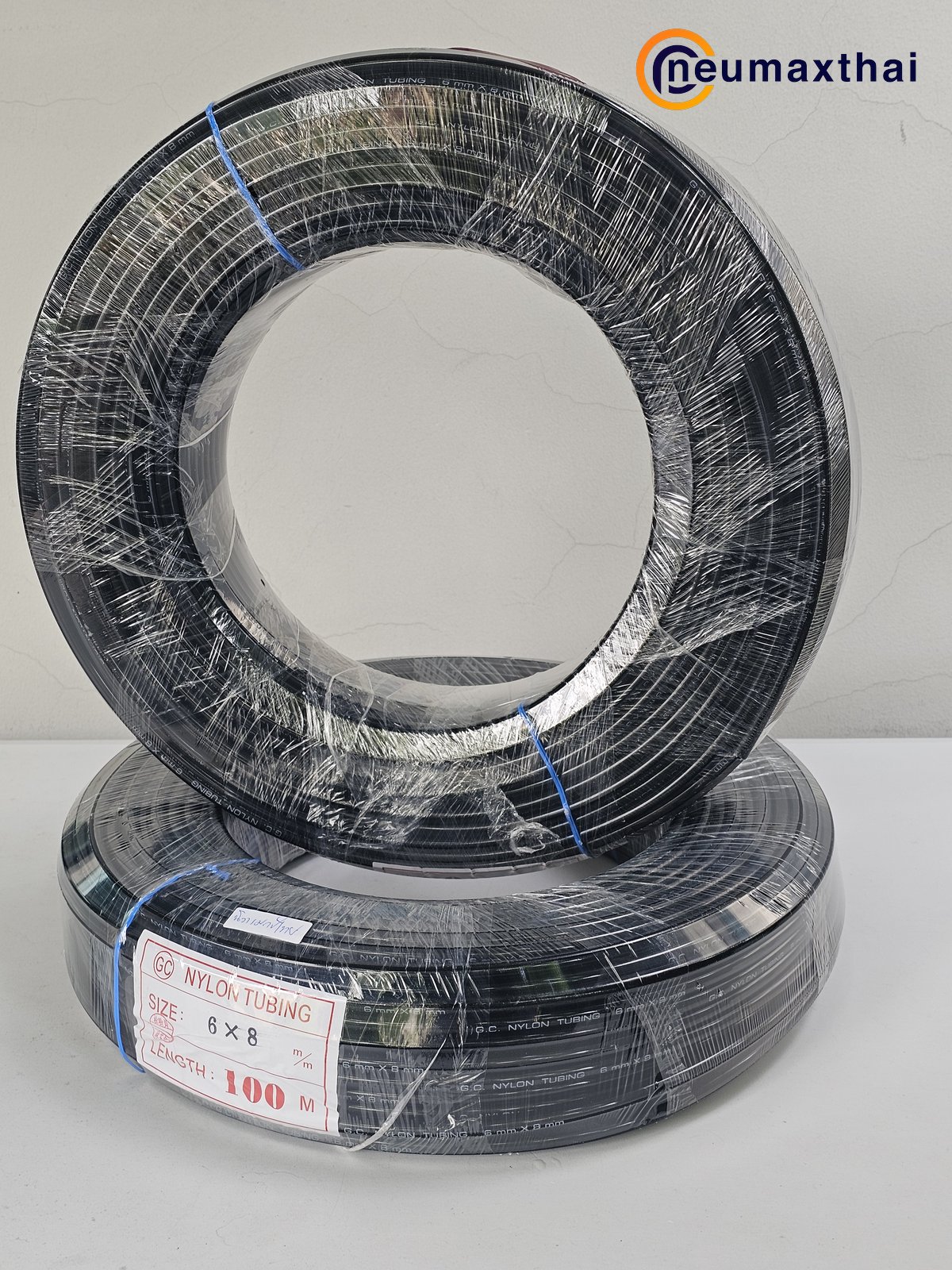 NY-0860B-100M NYLON TUBING 8X6MM , BLACK, "GC"