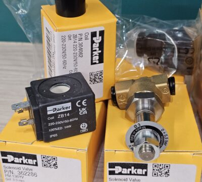 ส่ง P-VE136YV-2 2/2 SOLENOID VALVE 1/4″ TYPE:NO, AC220V “PARKER”