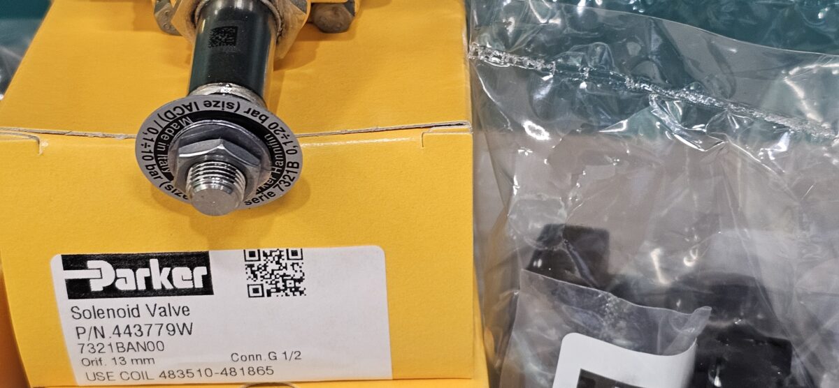 ส่ง P-VE7321BAN00-2 2/2 SOLENOID VALVE 1/2″ TYPE:NC, AC220V “PARKER”