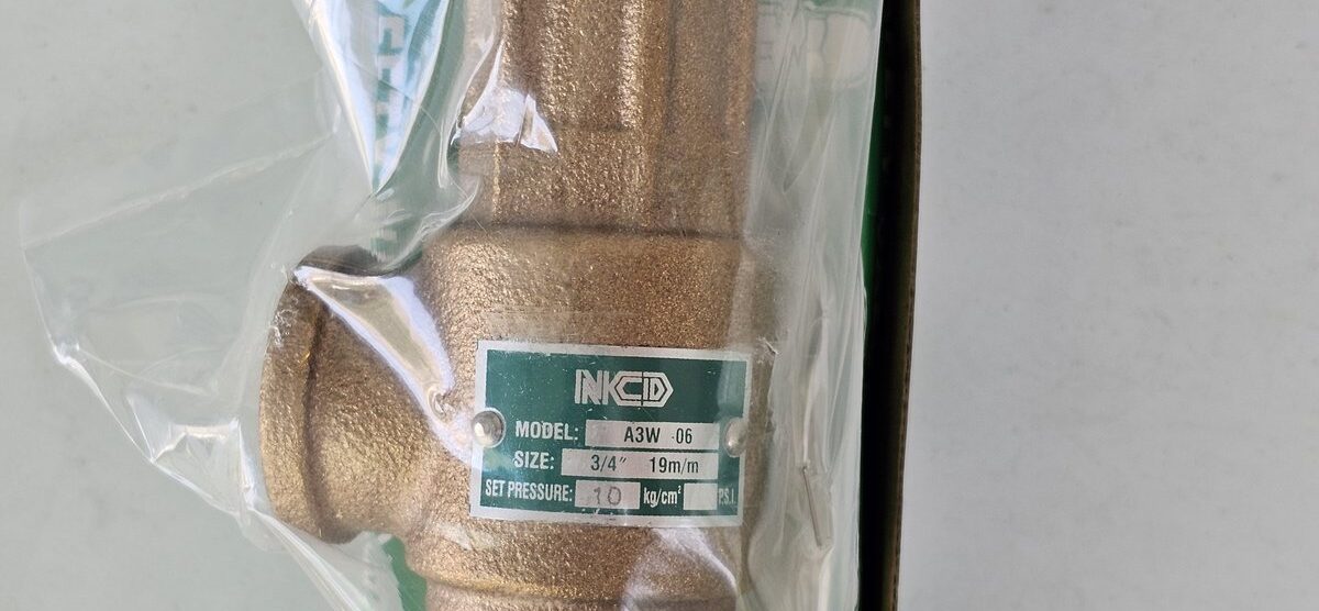 ส่ง A3W-06-10 SAFETY RELIEF VALVE 3/4″ , 10Kgf/cm2 ,ไม่มีด้าม , “NCD”