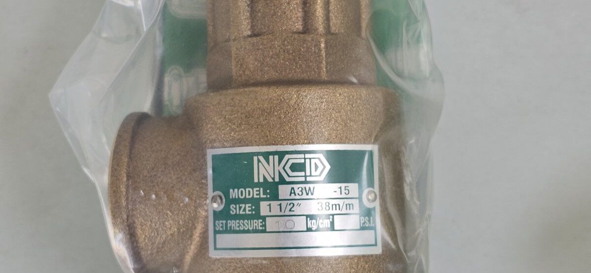 ส่ง A3W-15-10 SAFETY RELIEF VALVE 1.1/2″ , 10Kgf/cm2 ,ไม่มีด้าม , “NCD”