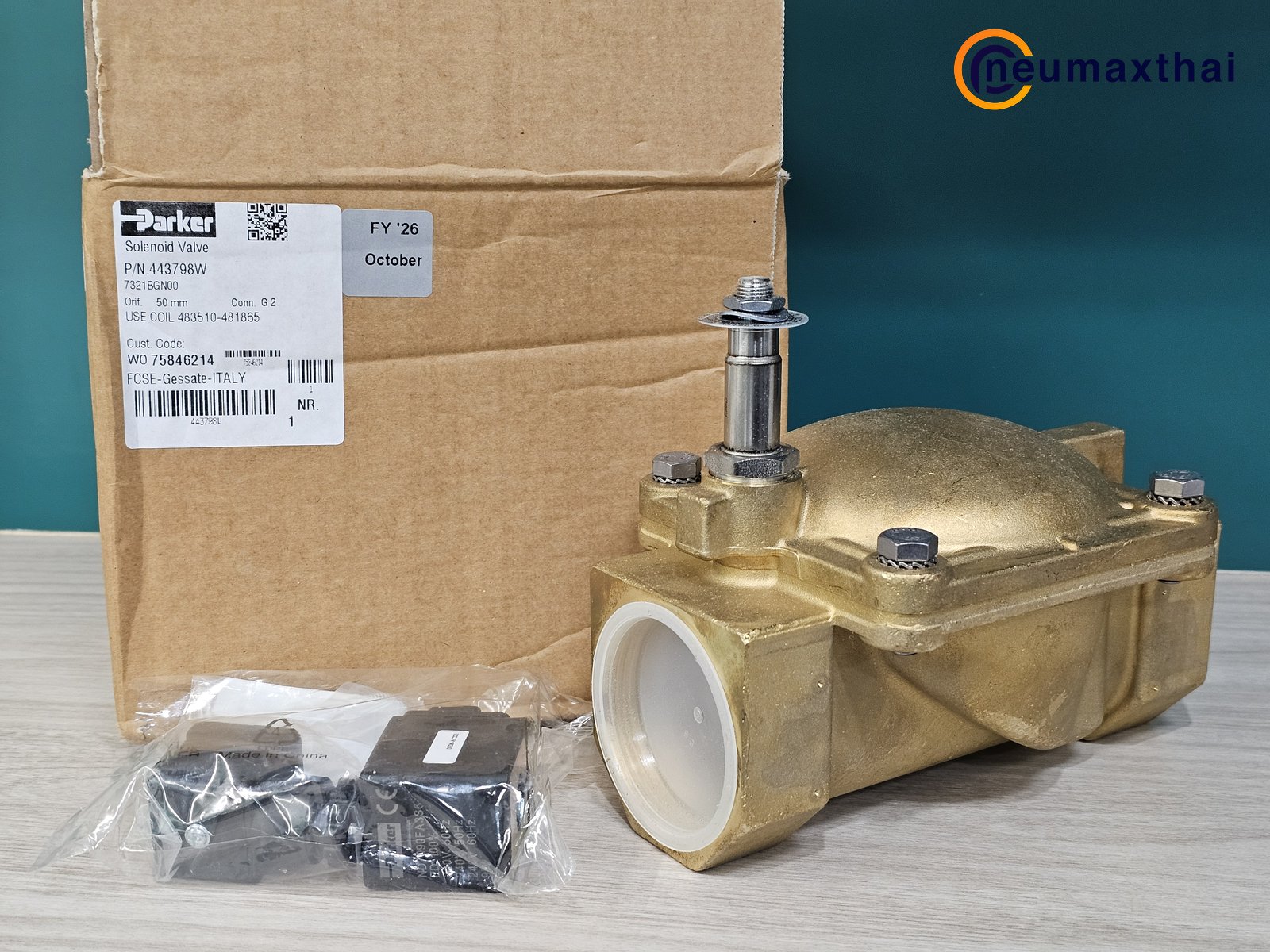 P-VE7322BAN00-2 2/2 SOLENOID VALVE 1/2" TYPE:NO, AC220V "PARKER"