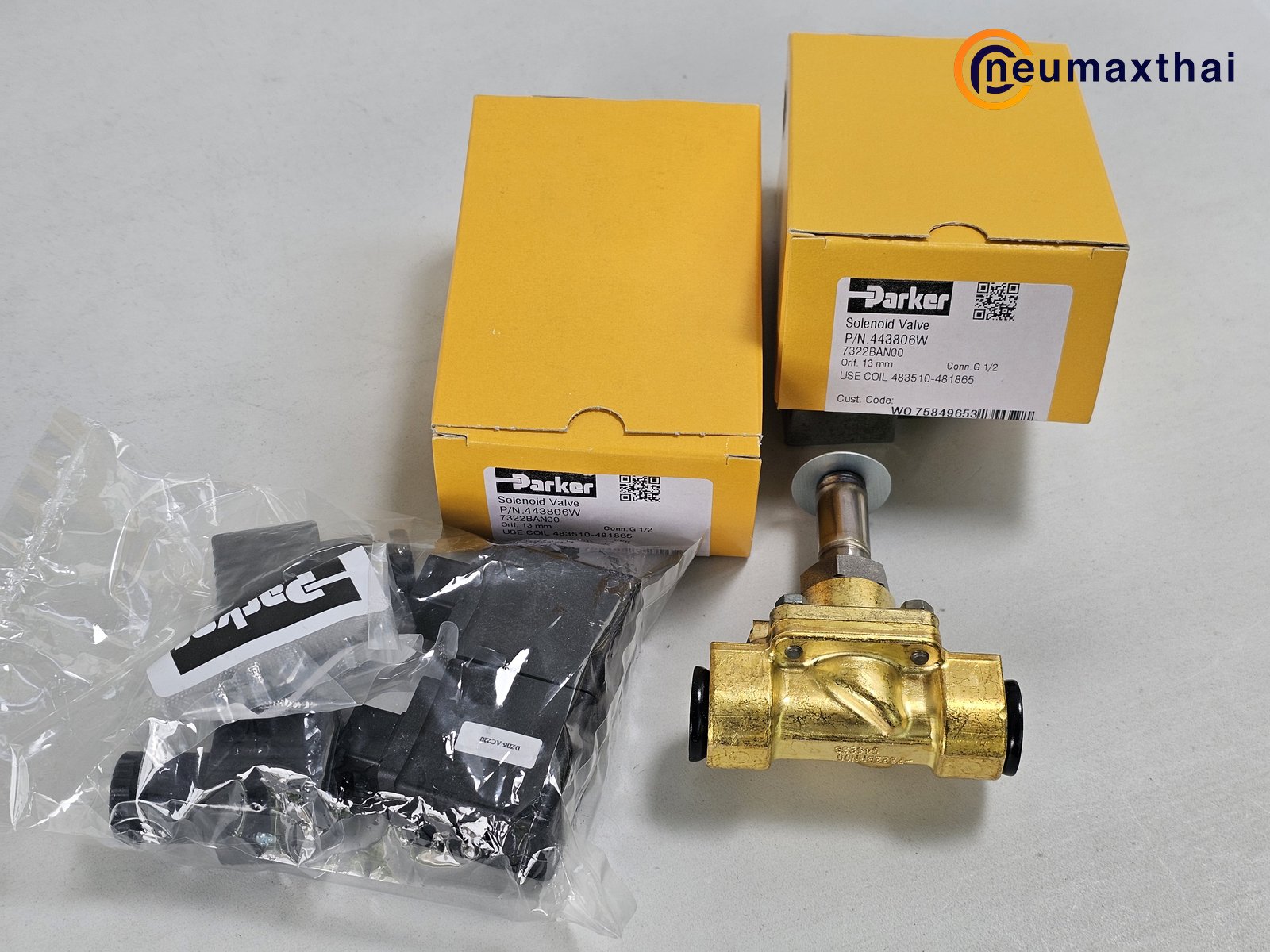P-VE7322BAN00-2 2/2 SOLENOID VALVE 1/2" TYPE:NO, AC220V "PARKER"