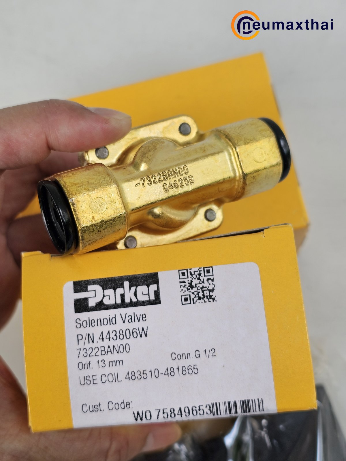 P-VE7322BAN00-2 2/2 SOLENOID VALVE 1/2" TYPE:NO, AC220V "PARKER"
