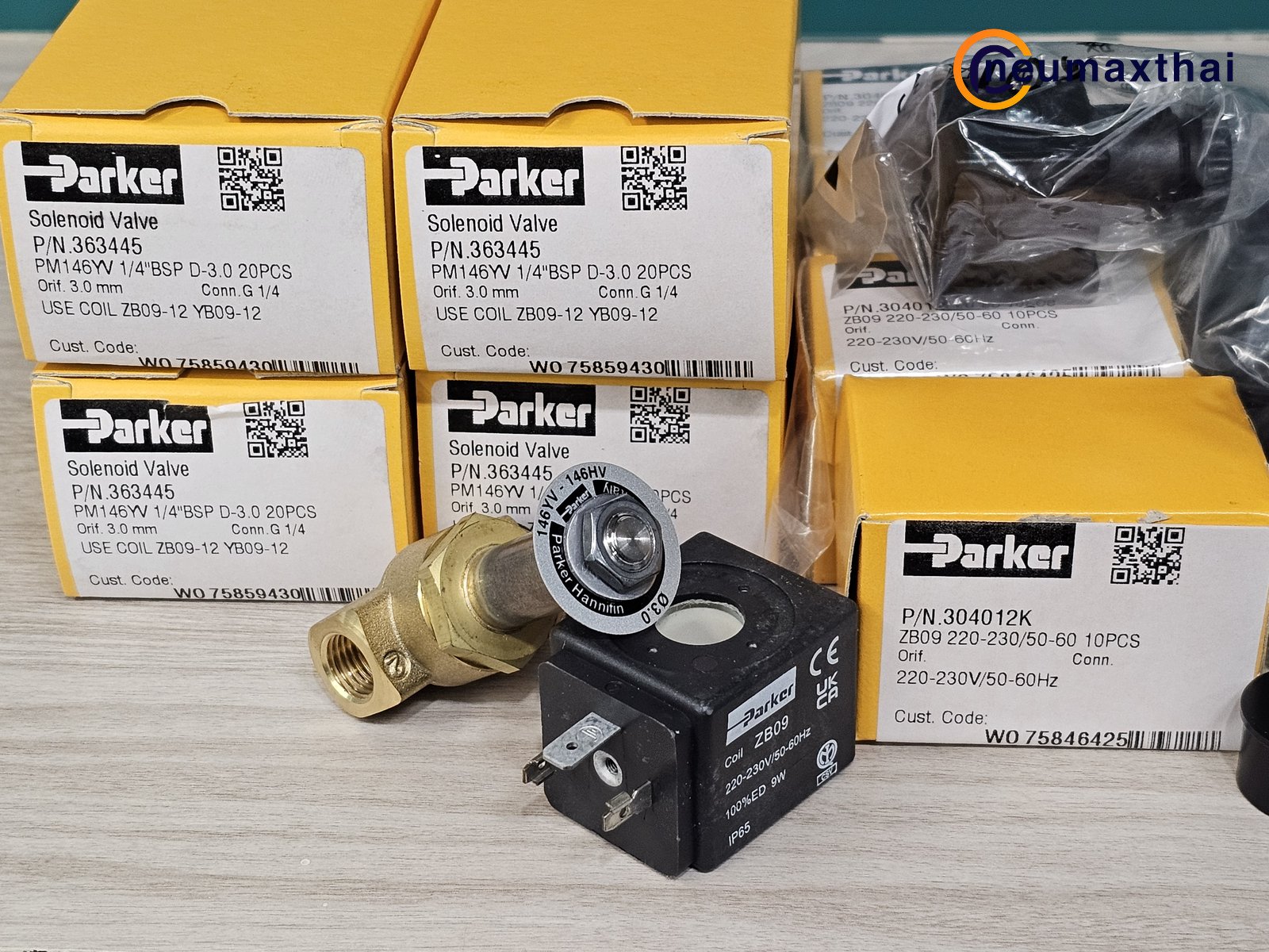 P-VE146YV-2 2/2 SOLENOID VALVE 1/4" , AC220 ,"PARKER"