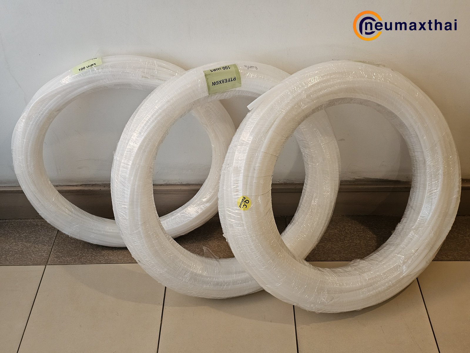 PTFE6X4W-100M  PTFE TUBE 6X4MM 100M/ROLL , WHITE