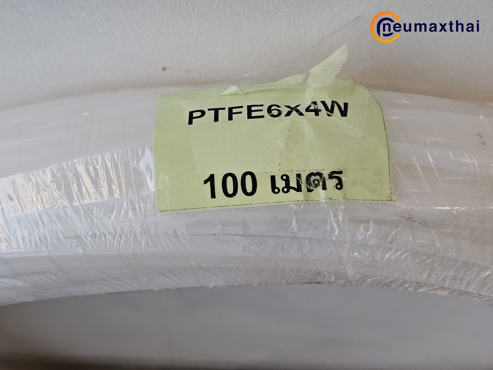 PTFE6X4W-100M  PTFE TUBE 6X4MM 100M/ROLL , WHITE