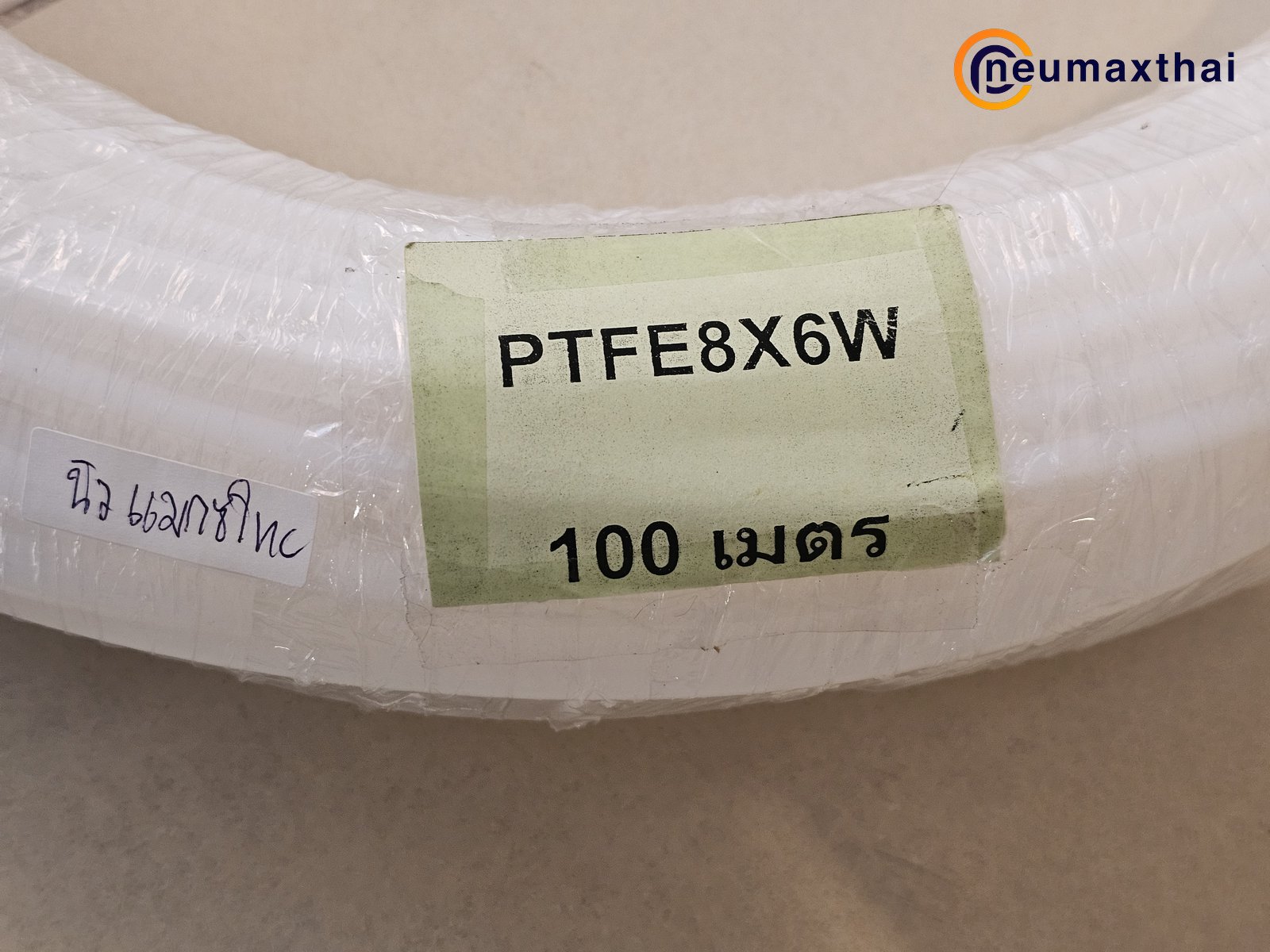 PTFE8X6W-100M  PTFE TUBE 8X6MM 100M/ROLL , WHITE
