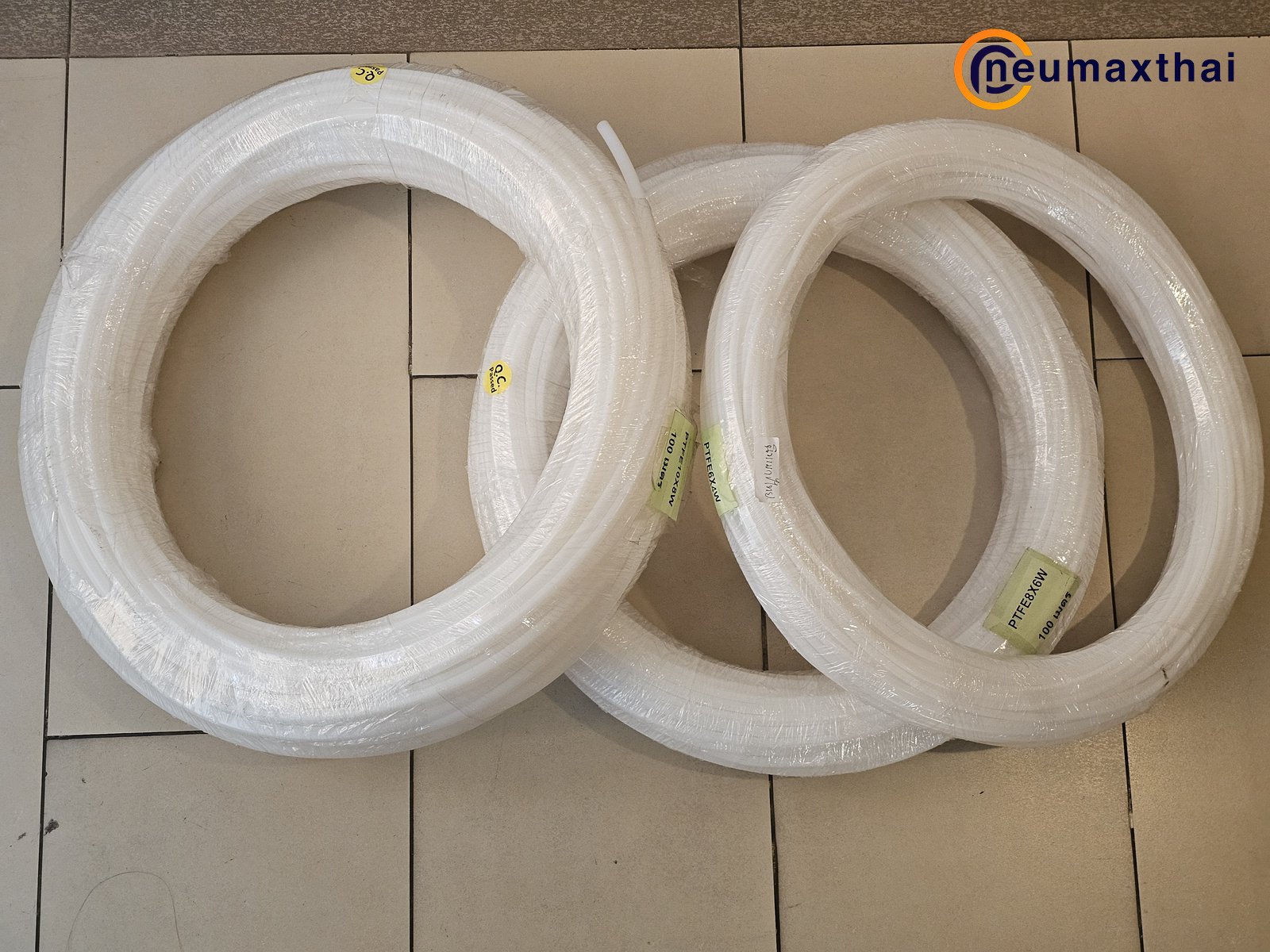 PTFE6X4W-100M  PTFE TUBE 6X4MM 100M/ROLL , WHITE